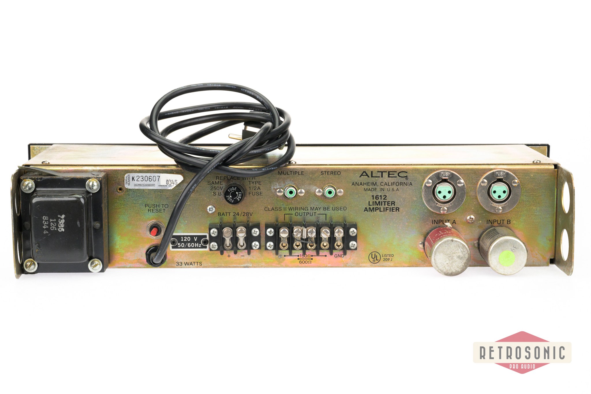 Altec 1612B Limiter Amplifier Blackface