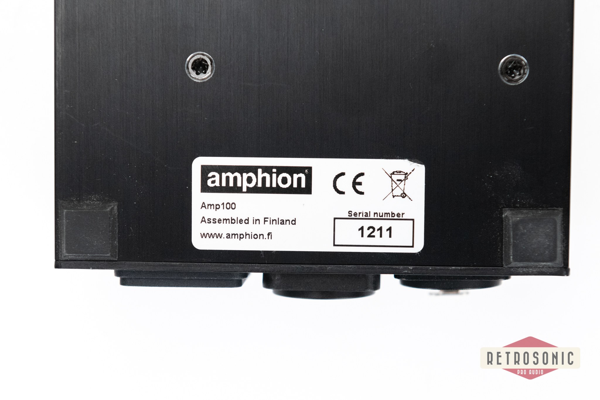 Amphion One 12 Studio Monitor- and AMP100 pair with cables in wooden case