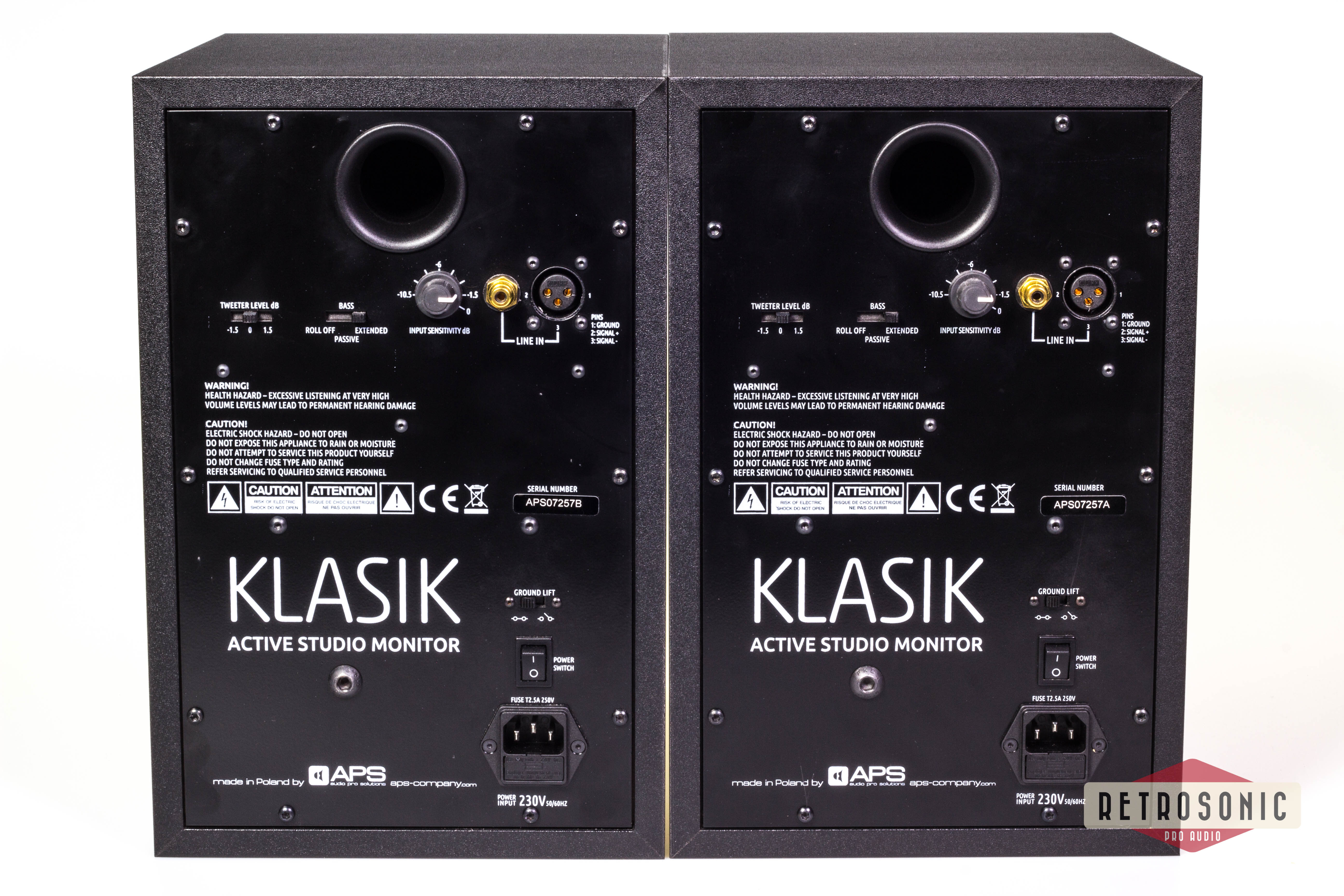 APS Klasik Active studio monitor pair