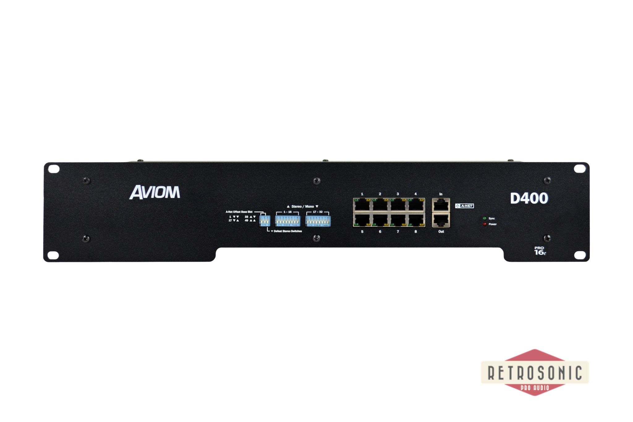 Aviom D400 A-NeT Distributor, with A-Net input