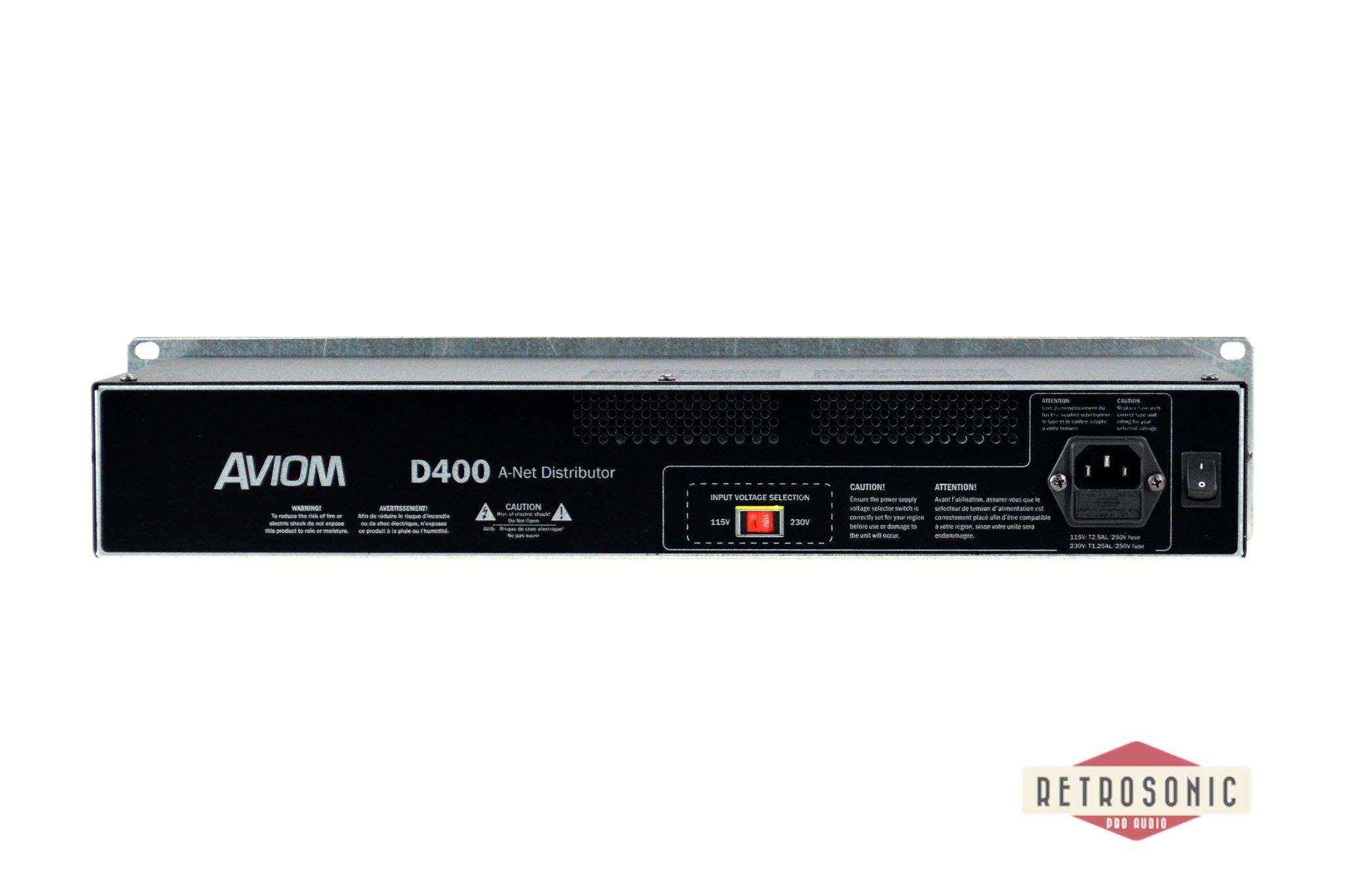 Aviom D400 A-NeT Distributor, with A-Net input