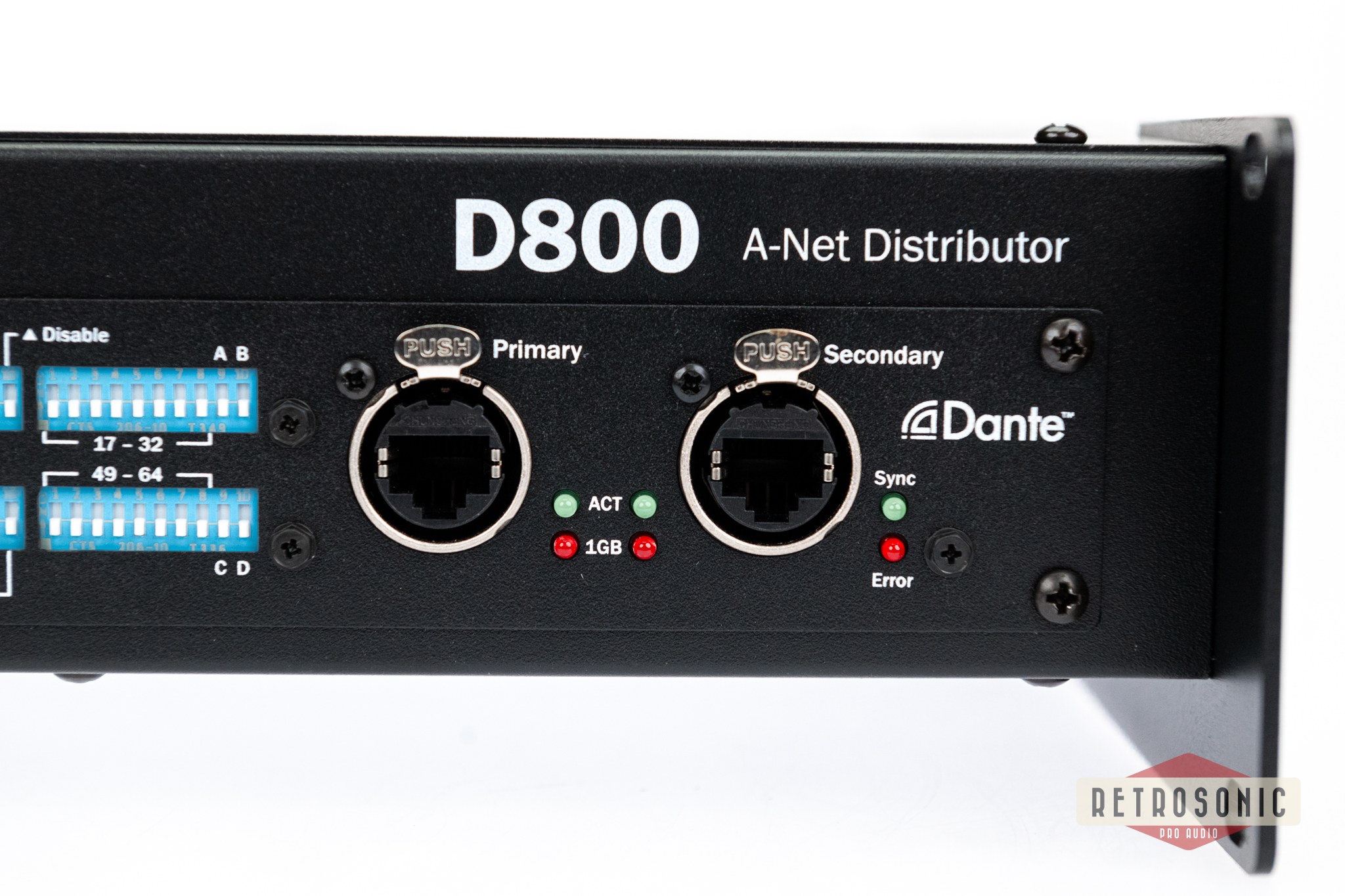 Aviom D800D A-Net Distributor, with A-Net Bridge input and Dante interface