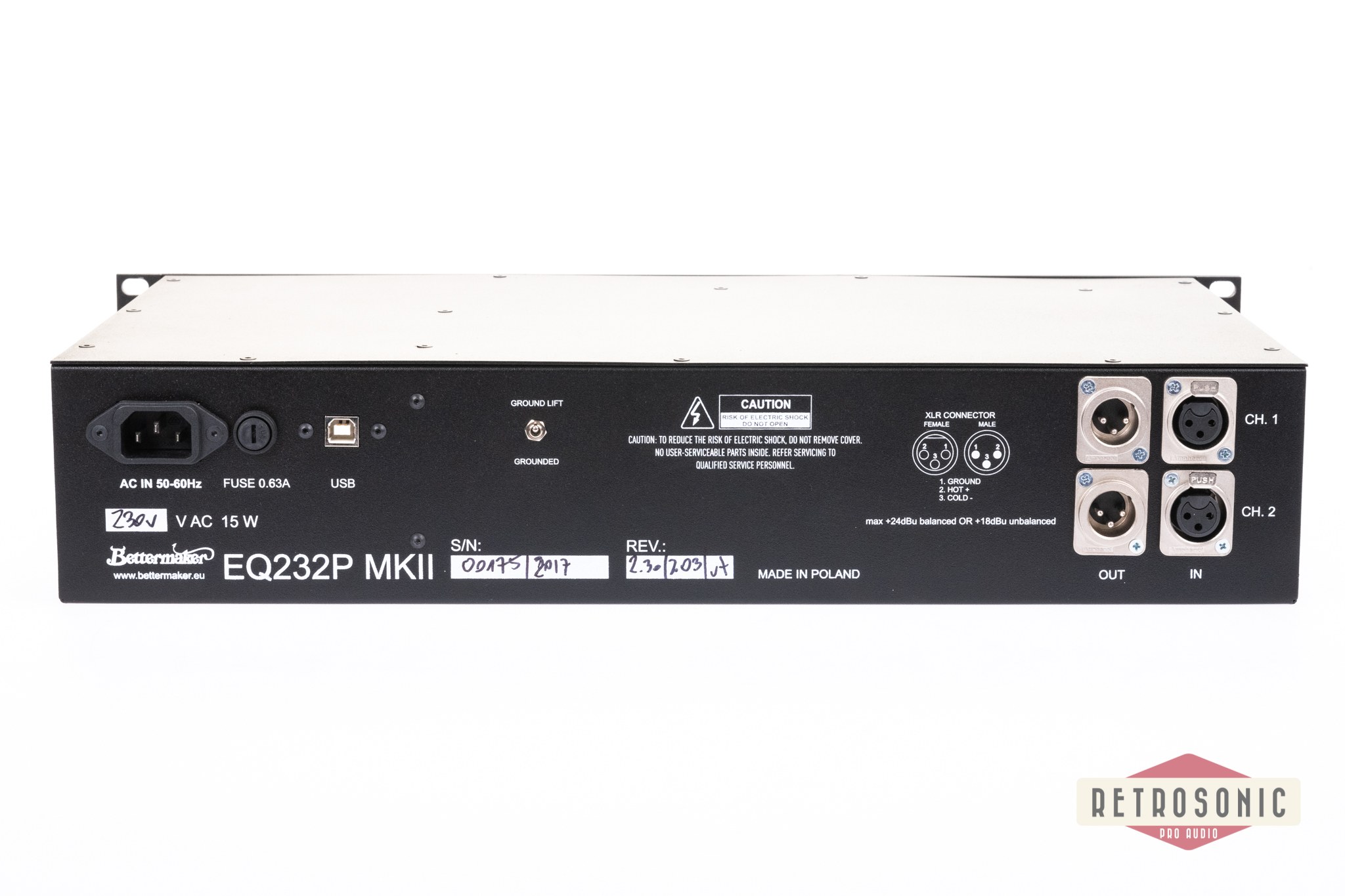 Bettermaker EQ 232P mk2 2-Channel EQ