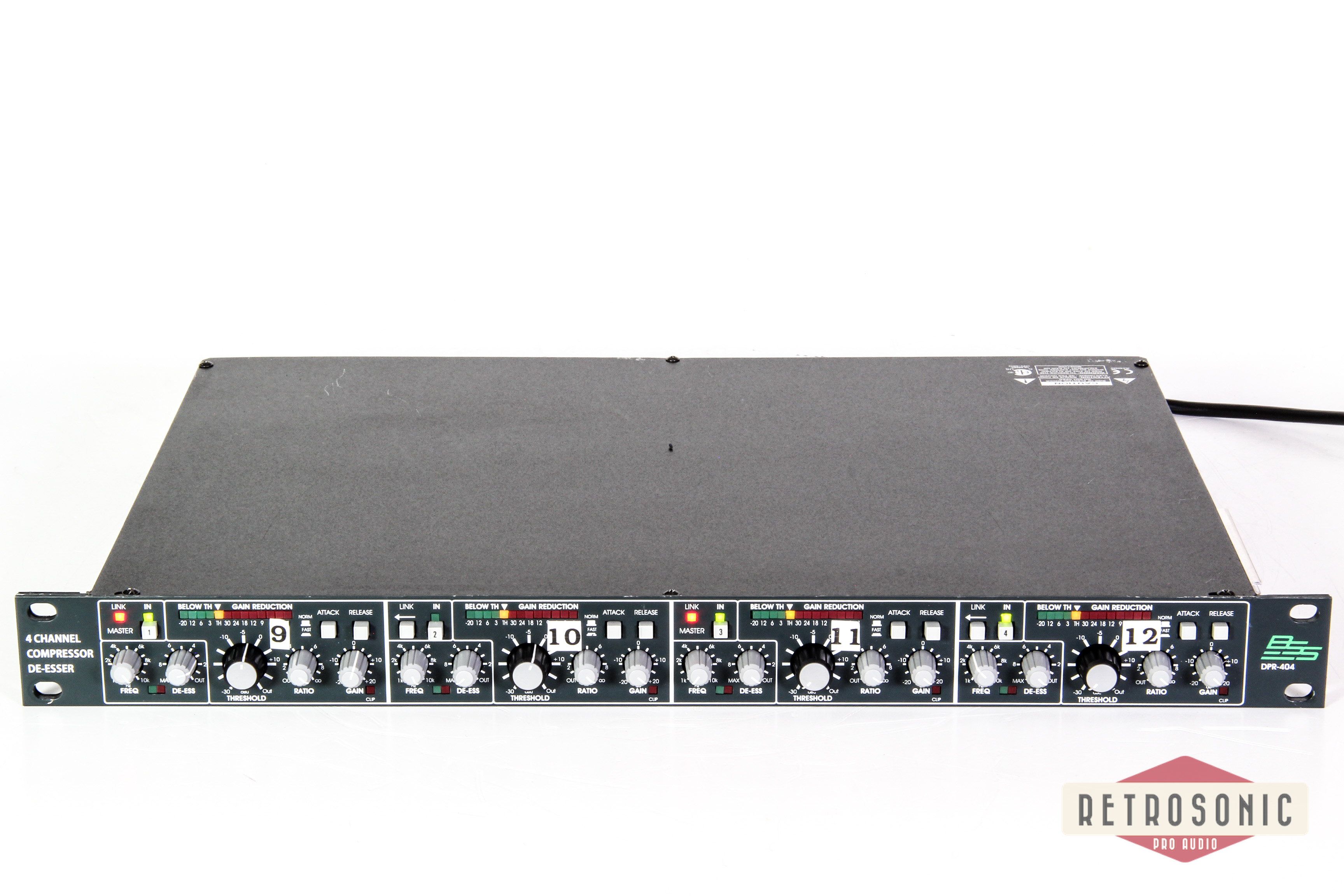 BSS DPR 404 Quad, 4-ch Compressor/Limiter, De--Esser #1050384
