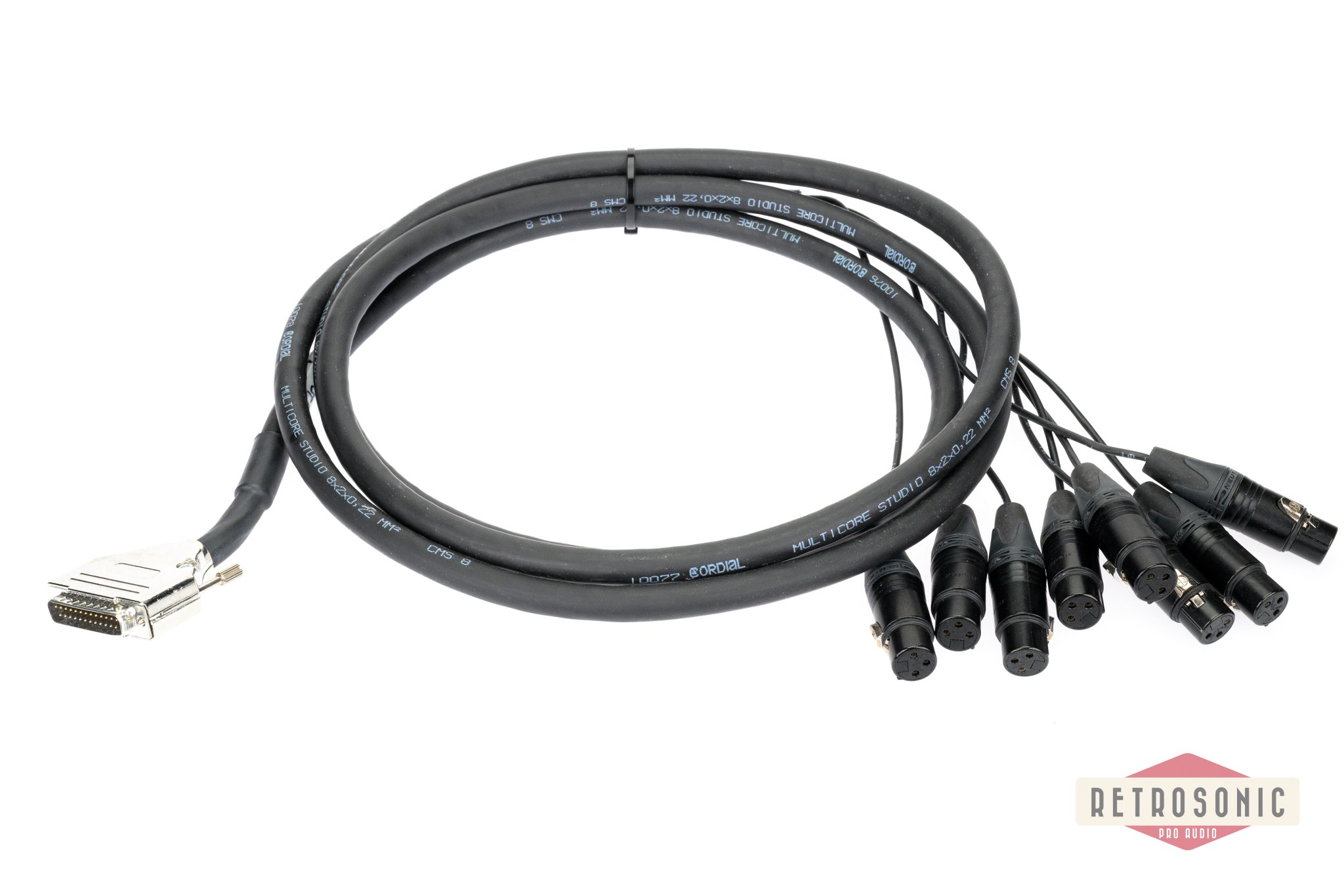Cordial CMS 8 multipair DB25-8 x Neutrik NC-FXX XLR Female. 2.5m