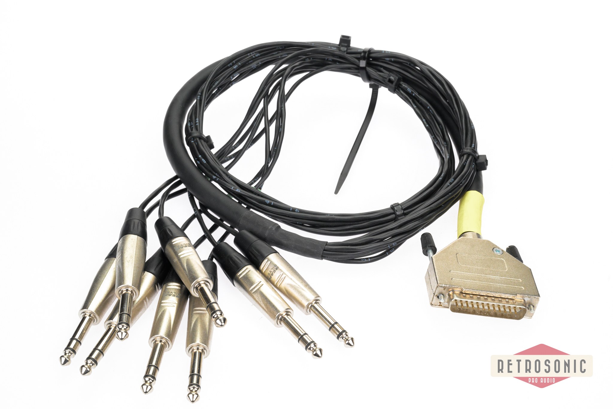 D-Sub 8-pair DB25 -TRS Cable 40cm+90cm fanout