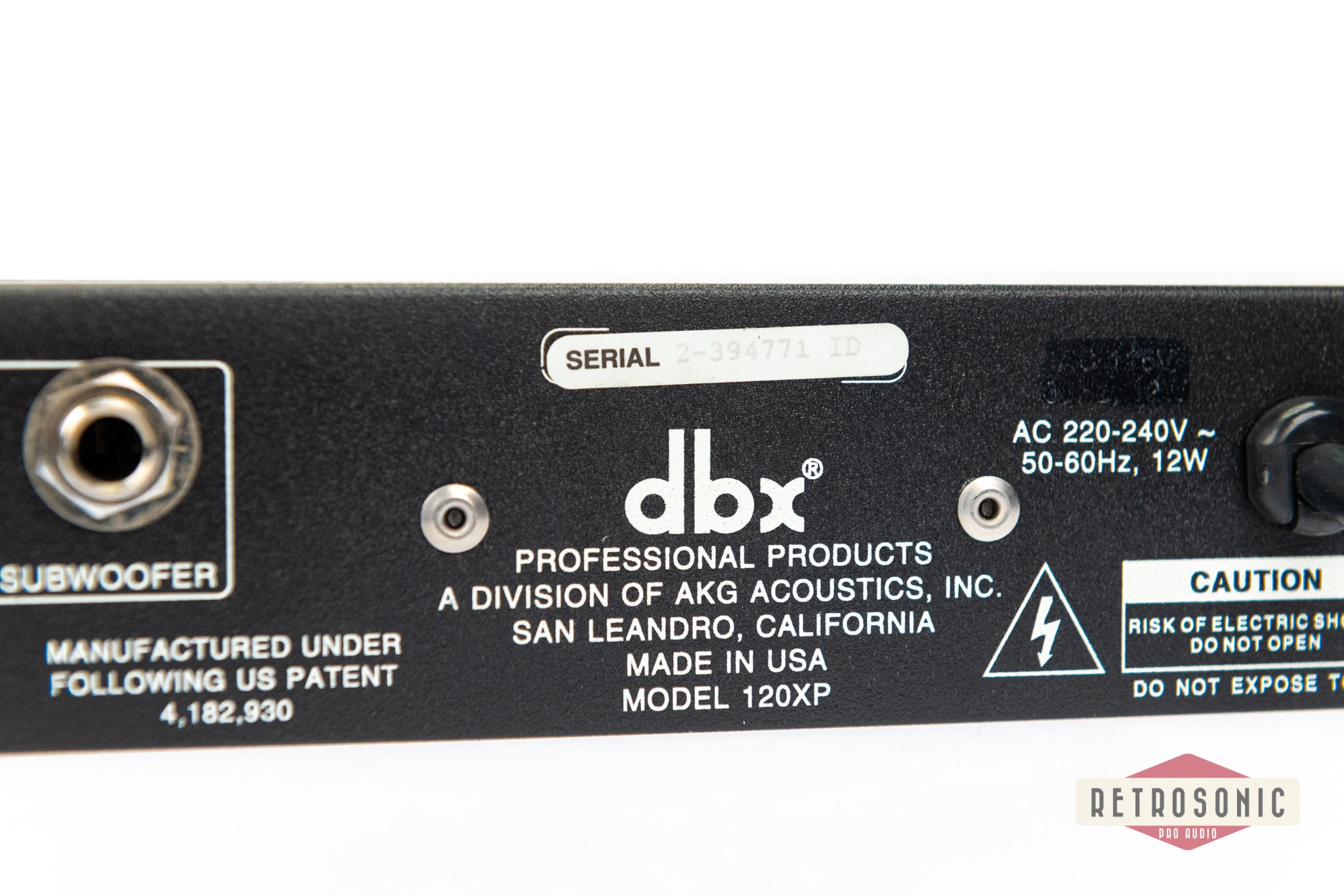 DBX 120XP Subharmonic Synthesizer #1