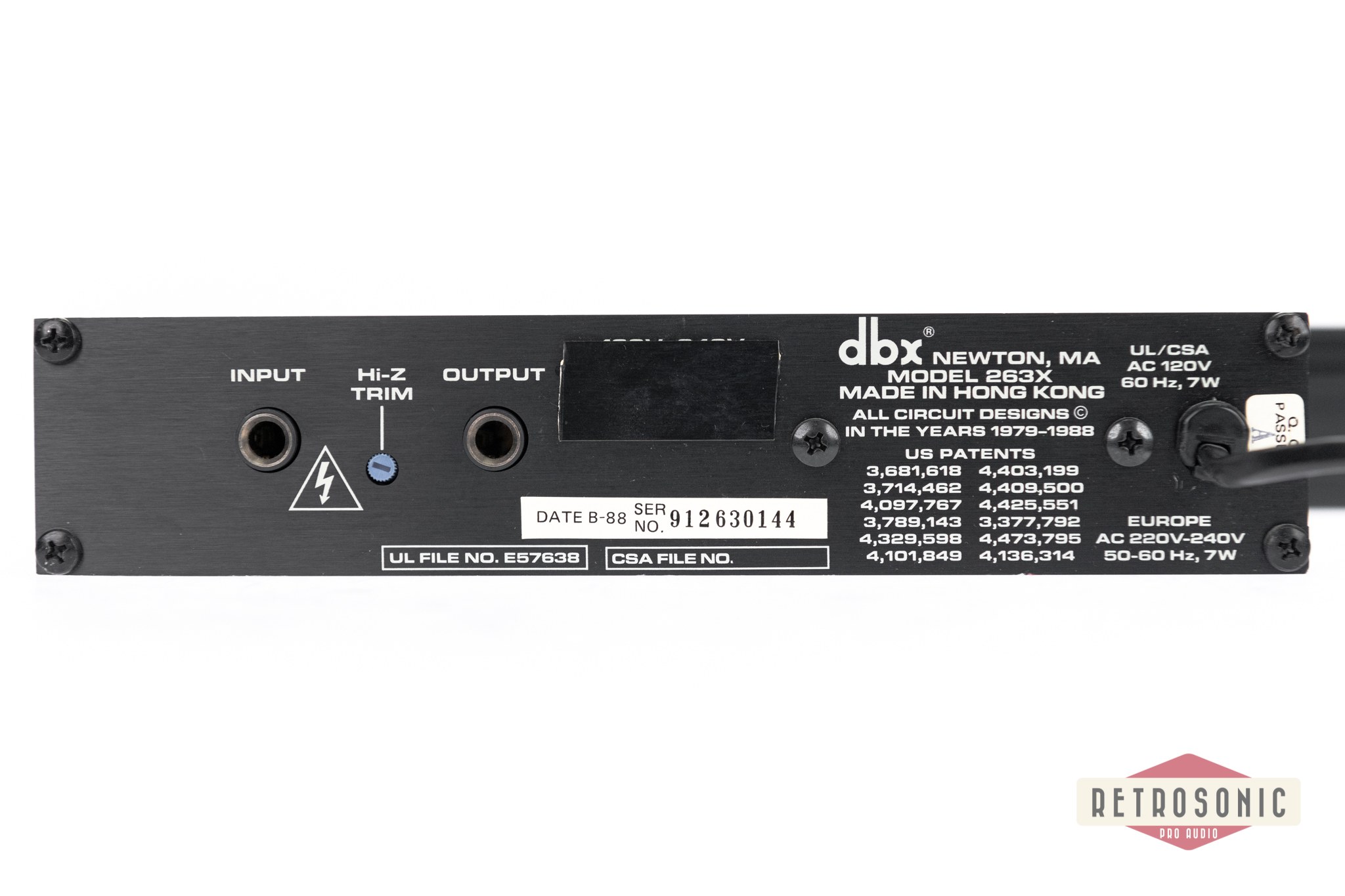 DBX 263X De-Esser