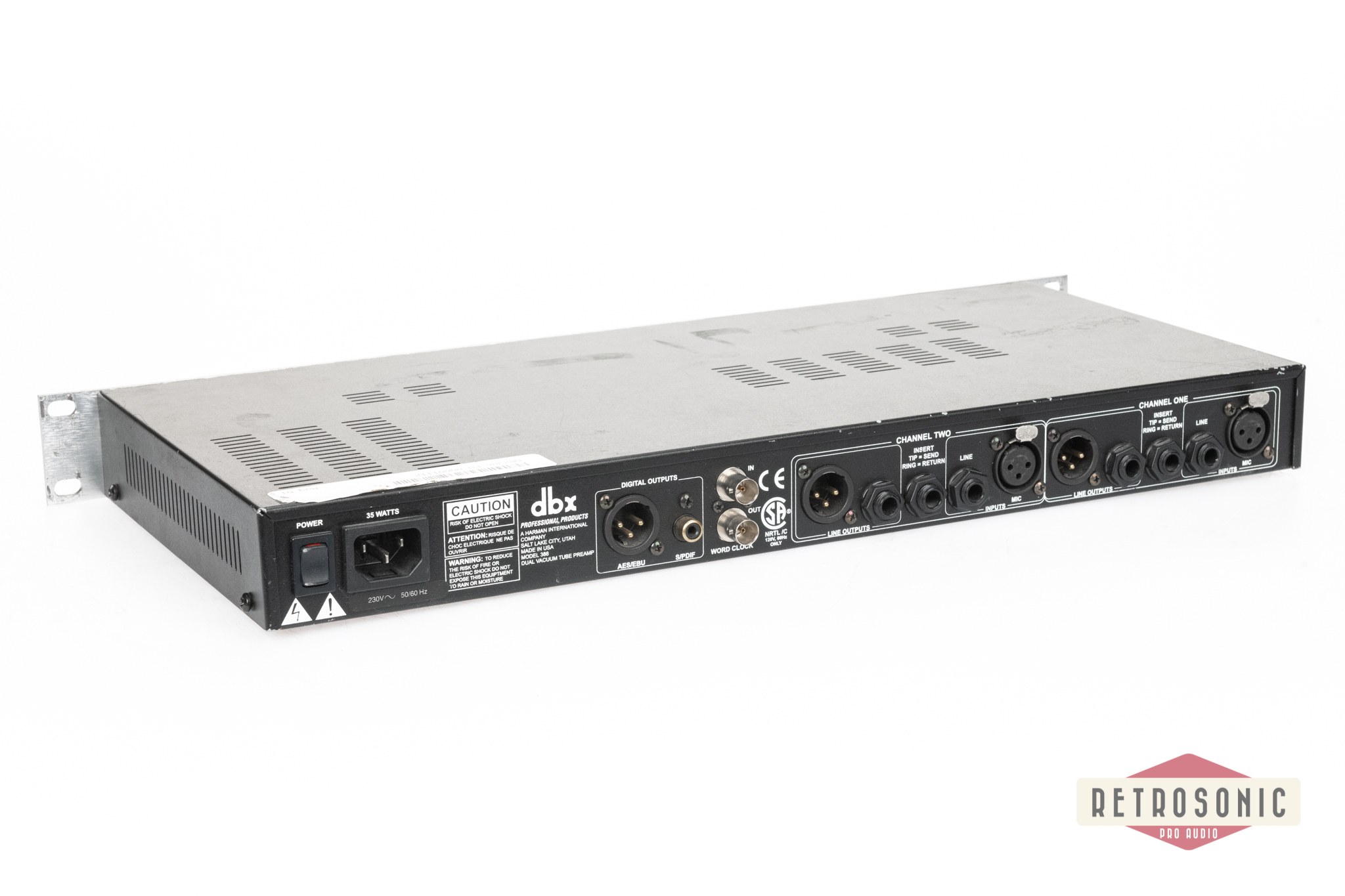 DBX 386 Dual Tube Preamp with Digital Out