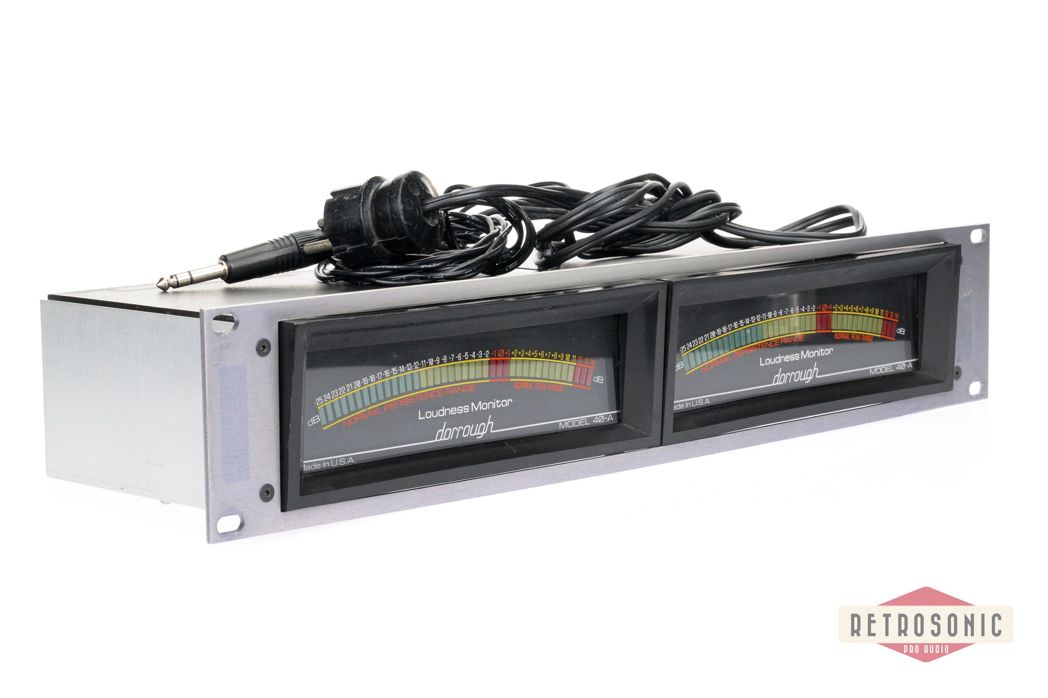 Dorrough Model 40-A - Stereo Audio Level Meter racked