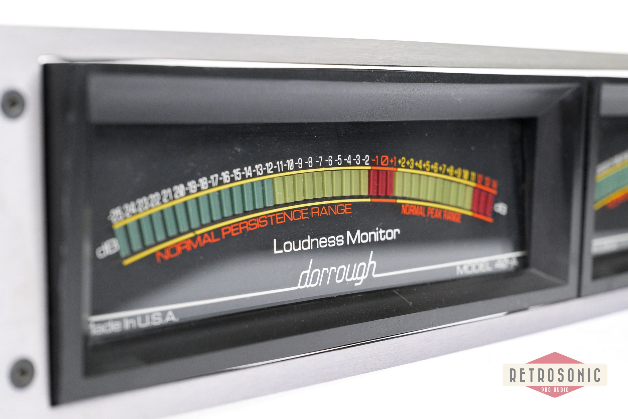 Dorrough Model 40-A - Stereo Audio Level Meter racked