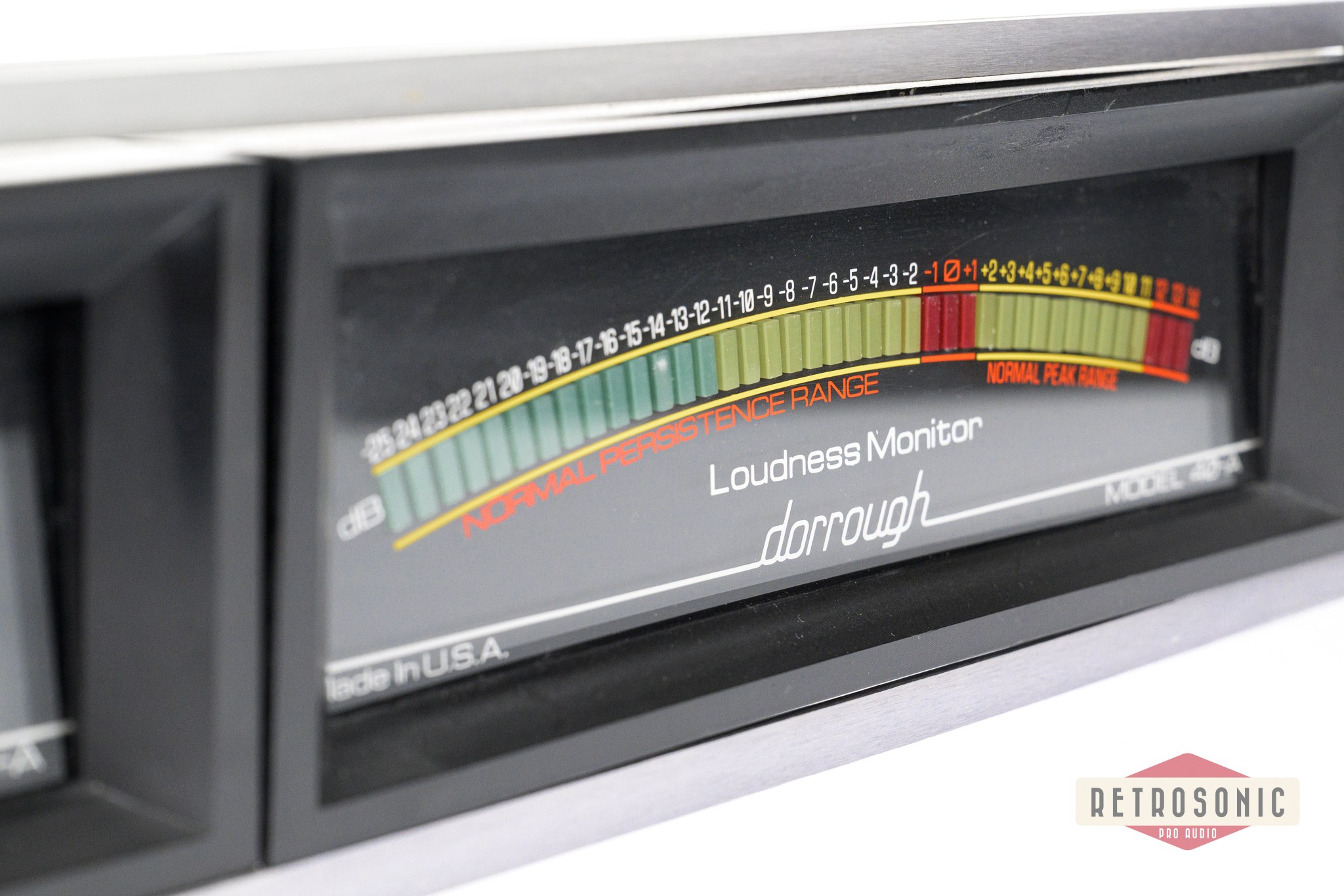 Dorrough Model 40-A - Stereo Audio Level Meter racked