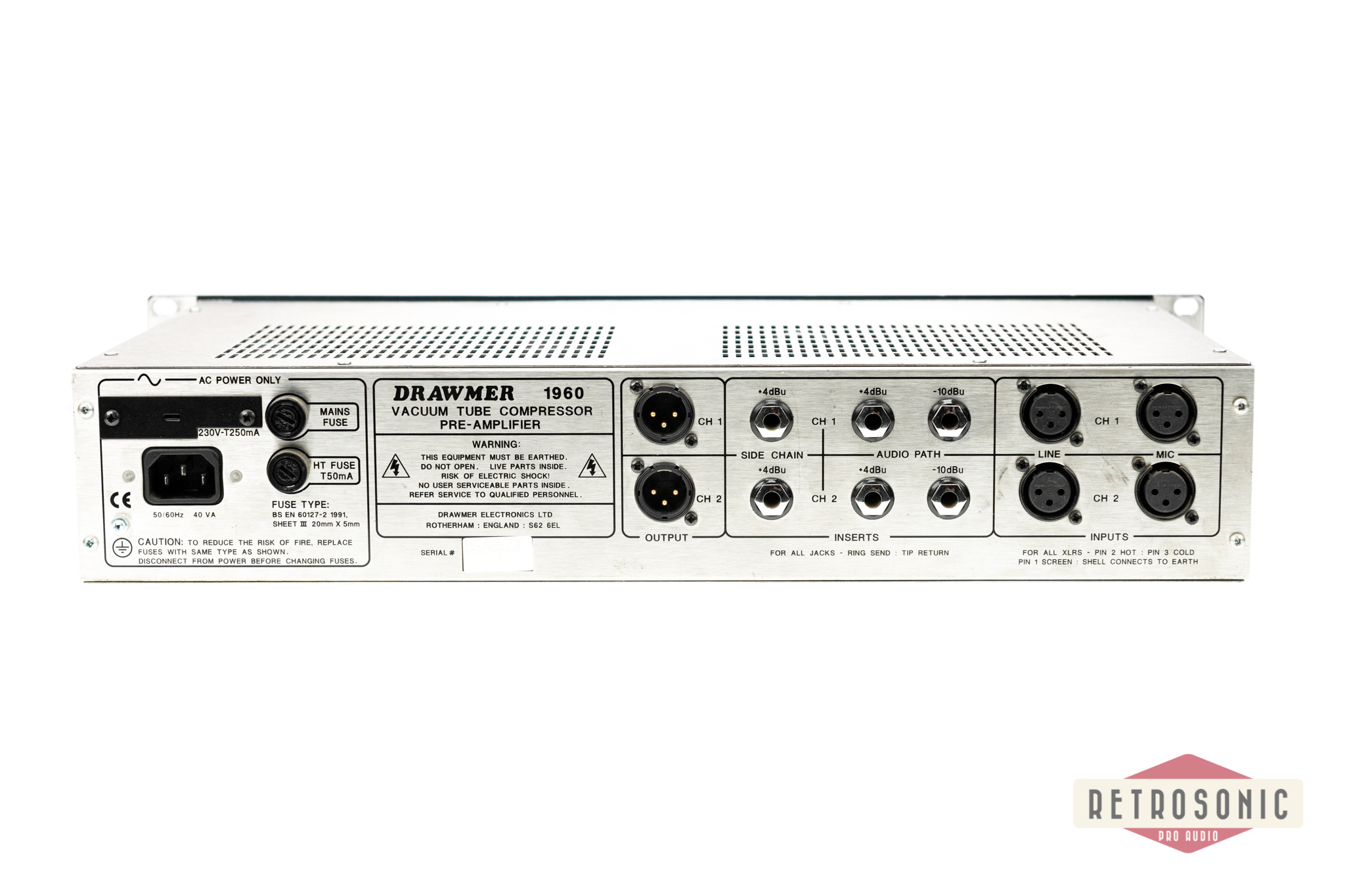 Drawmer 1960 2-Channel Mic Pre and Tube Compressor