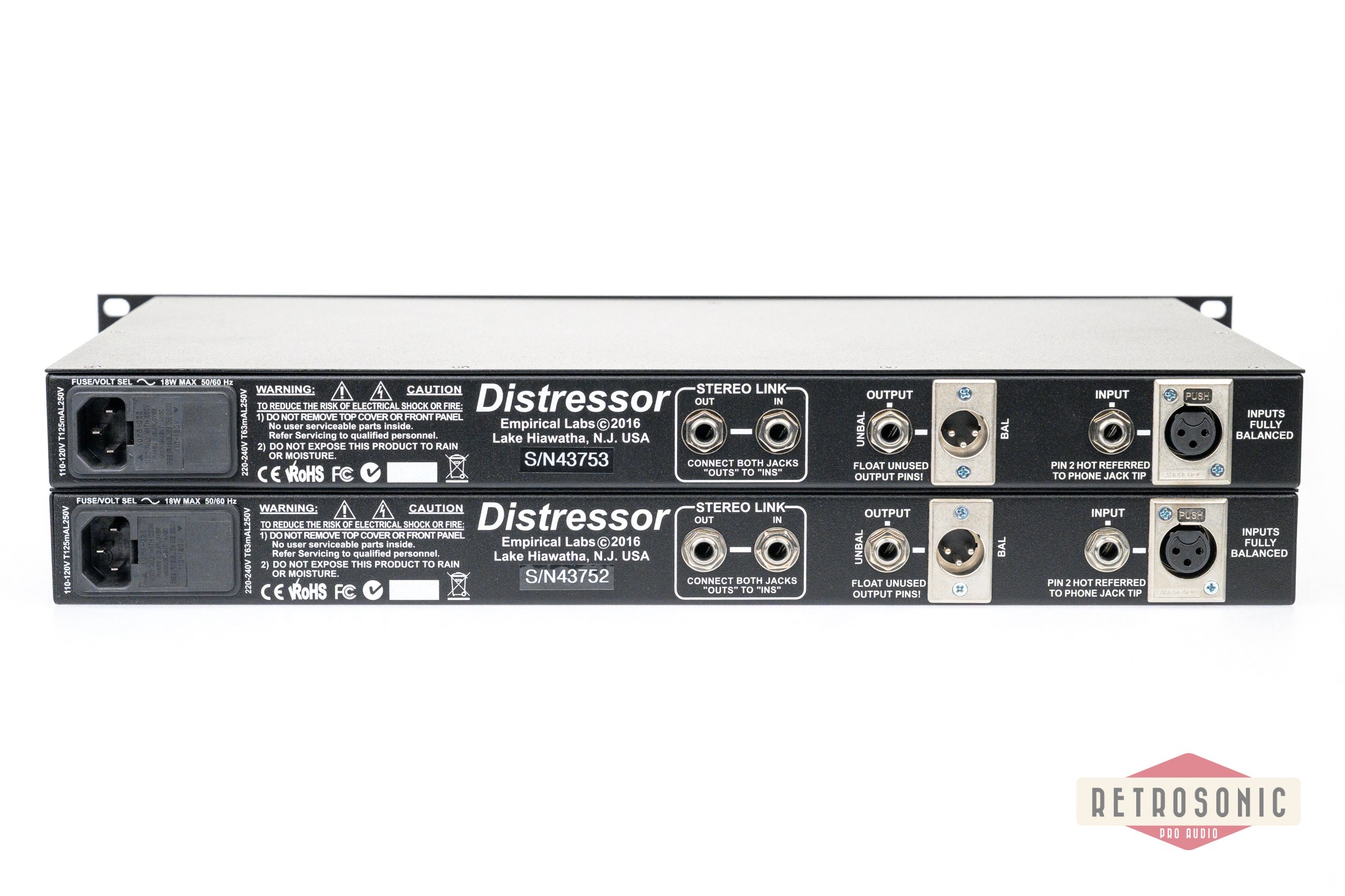 Empirical Labs EL8X Distressor Stereo Pair