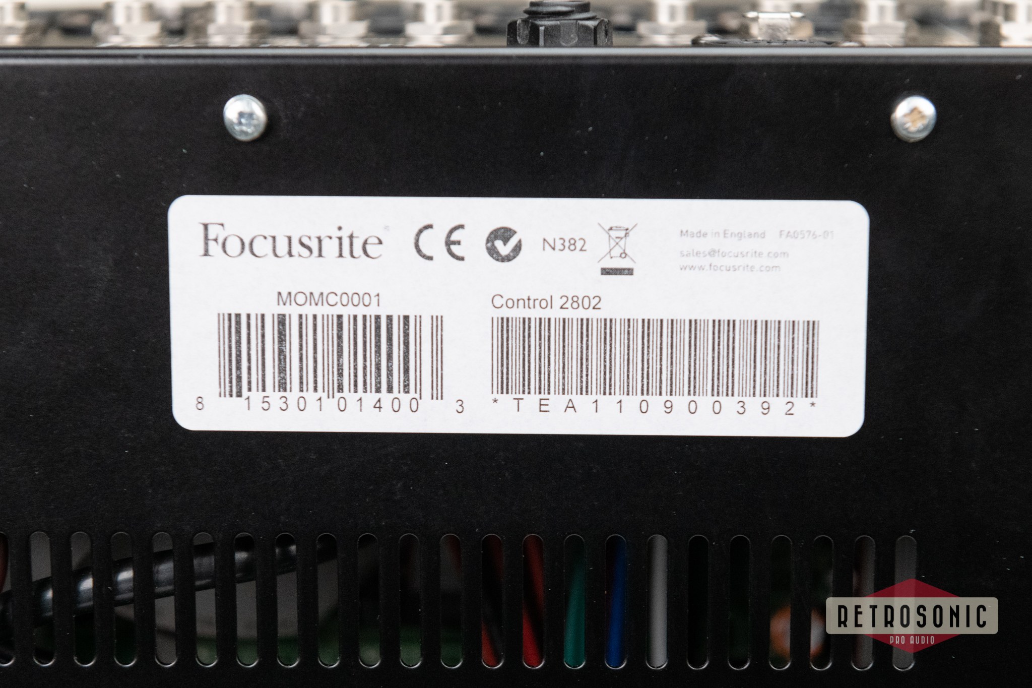 Focusrite Control 2802 Analogue Console & DAW Controller