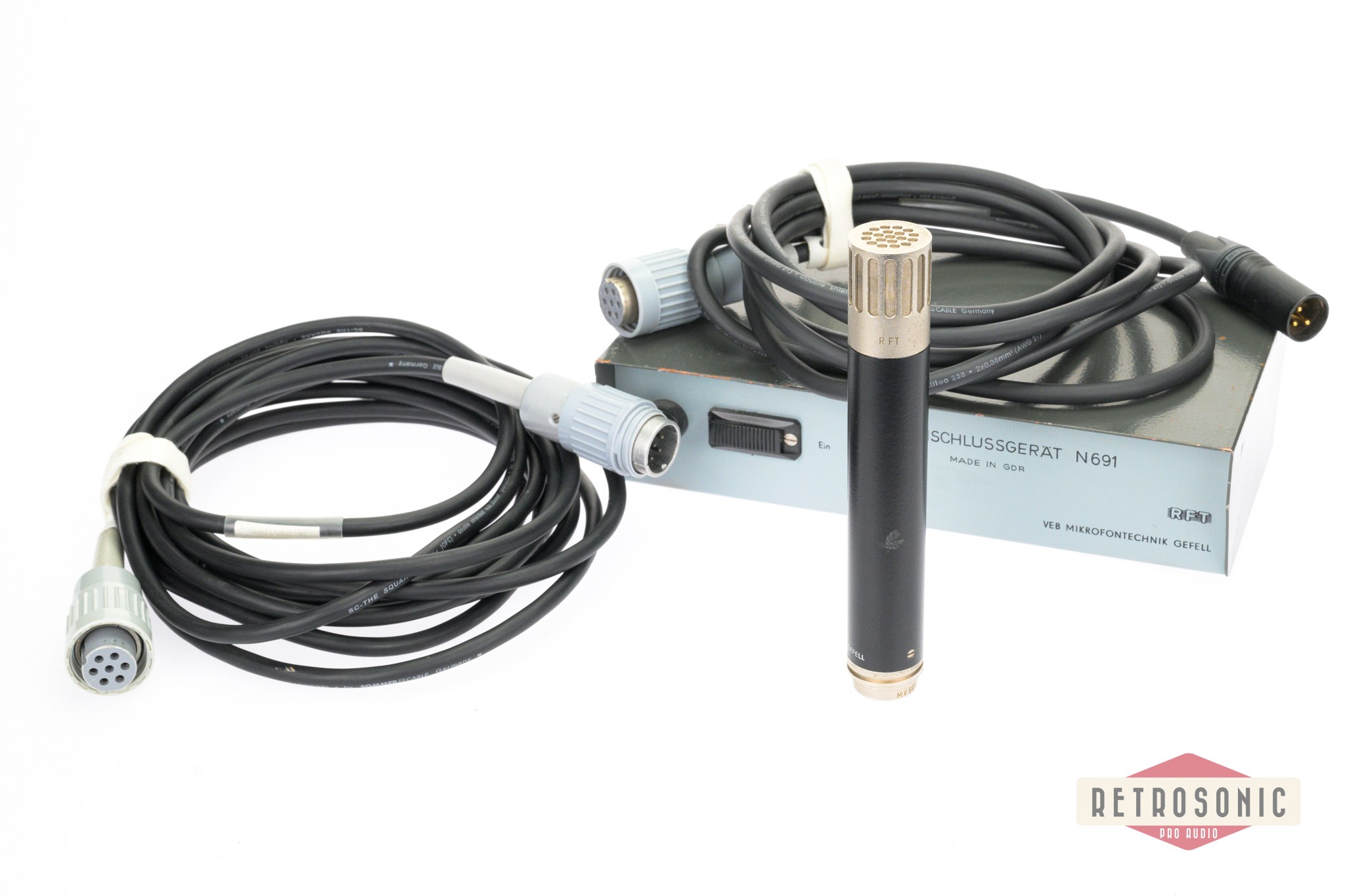 Gefell RFT MV691/M70 12Volt Condenser Microphone, N691 PSU
