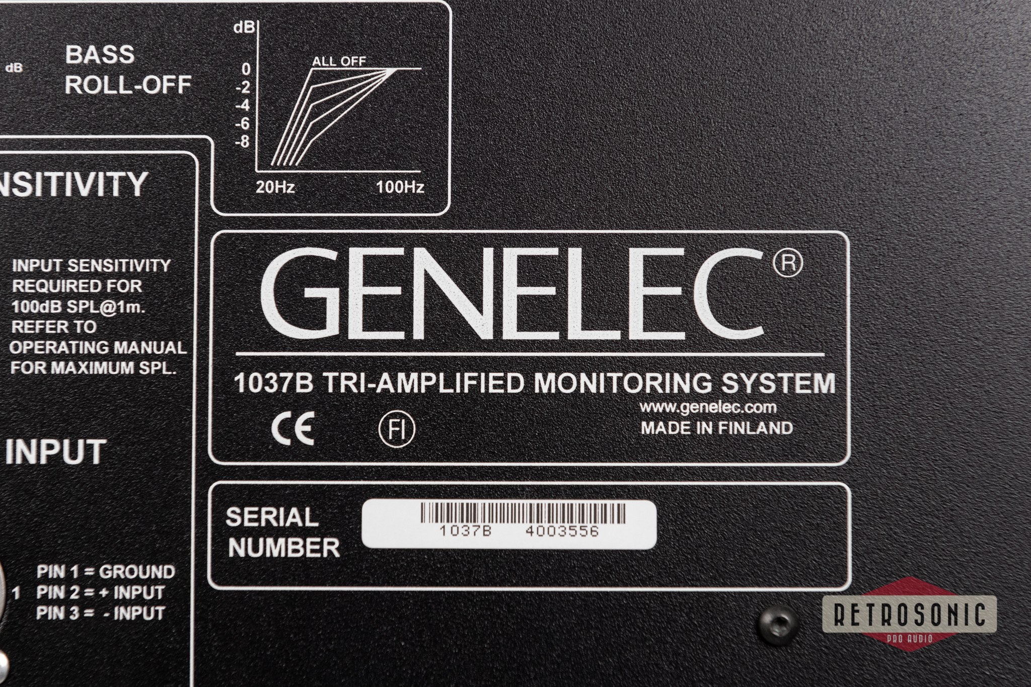 Genelec 1037B 3-Way Active Studio Monitor pair #1