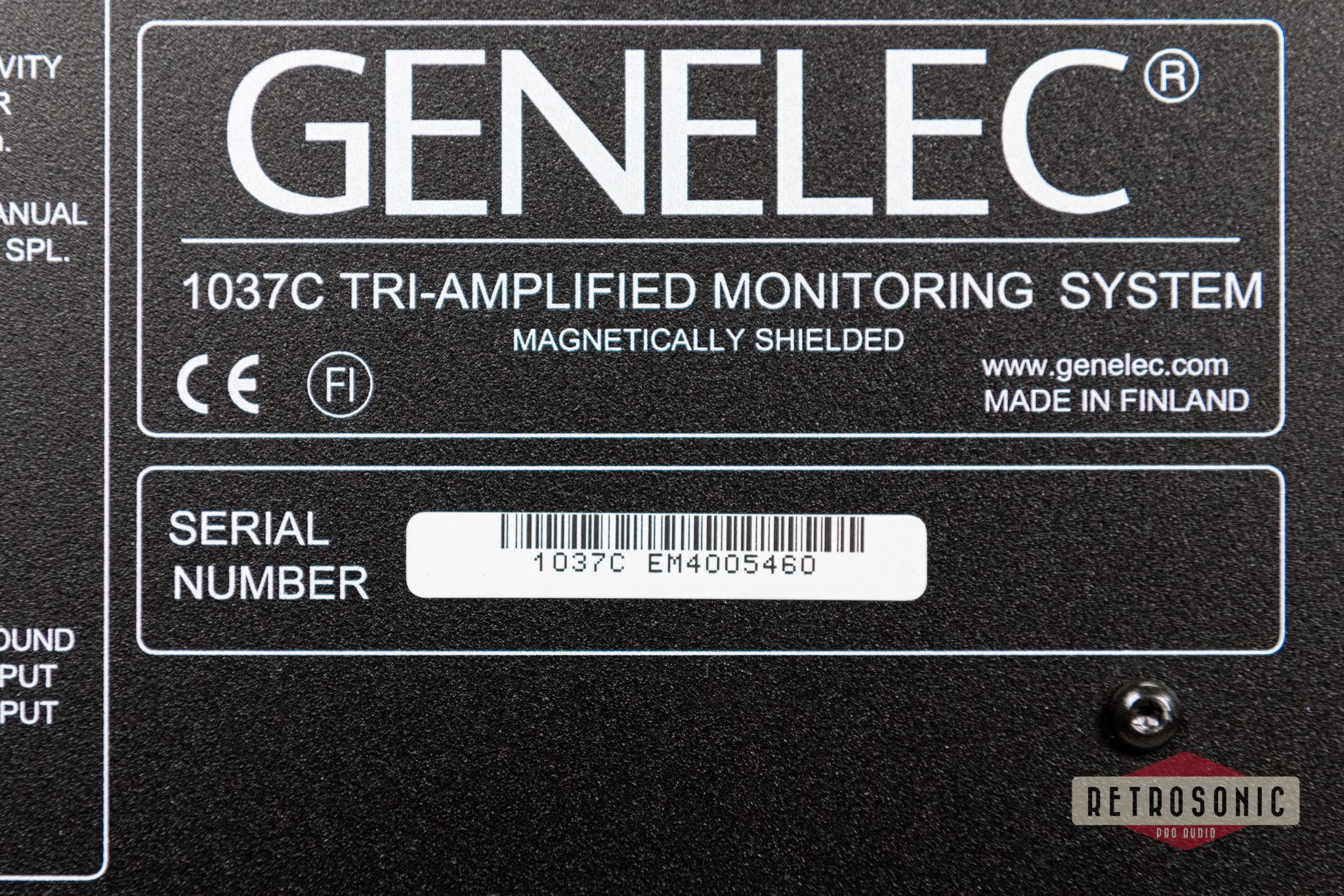 Genelec 1037C 3-Way Active Studio Monitor pair #1
