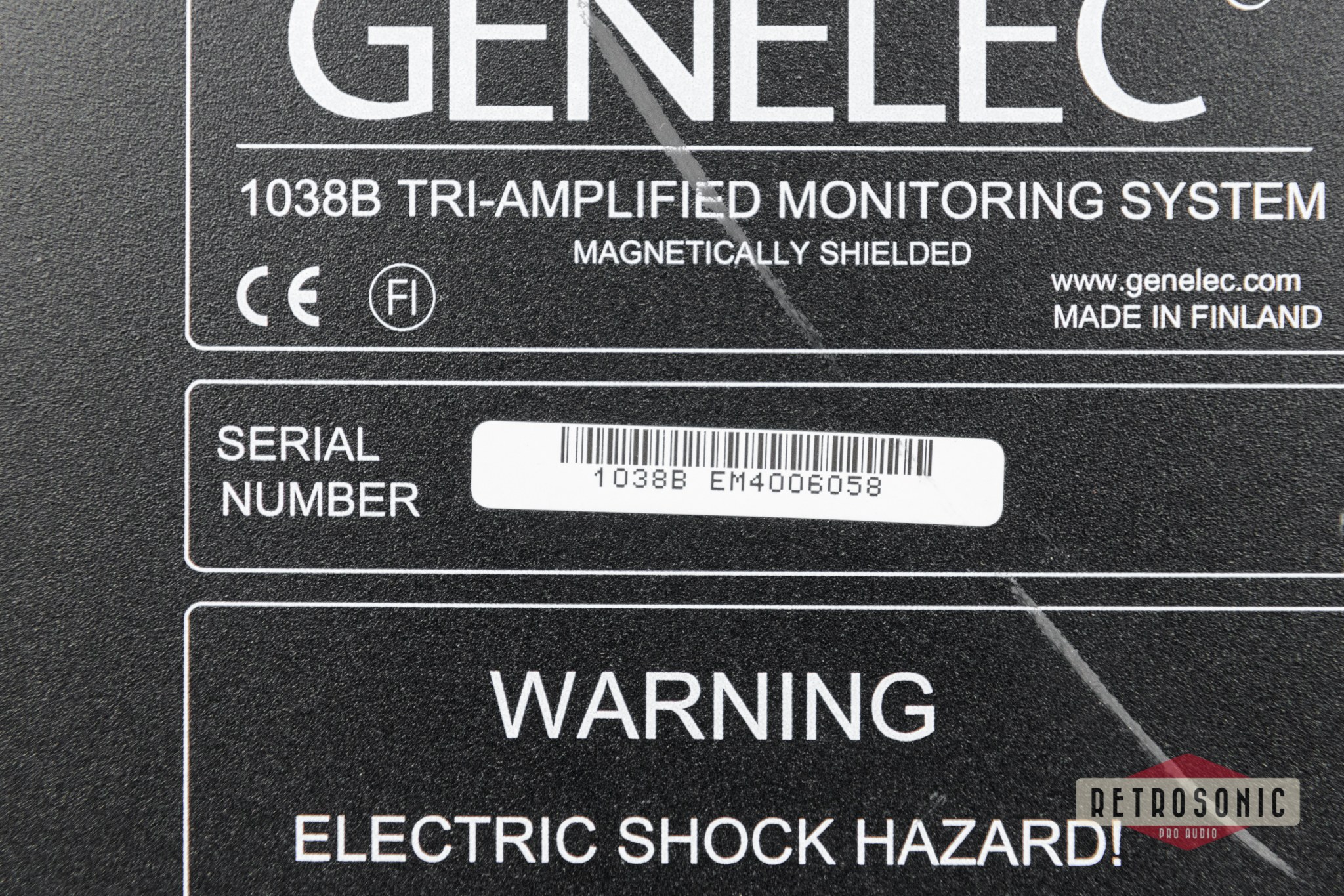 Genelec 1038A Tri-amplified Active Monitoring System PAIR