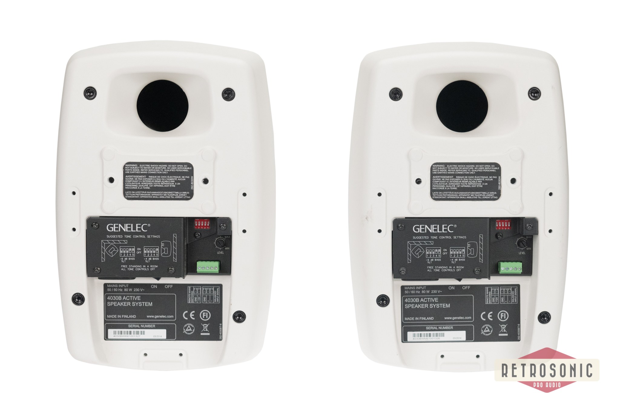 Genelec 4030B white Active Monitor Pair