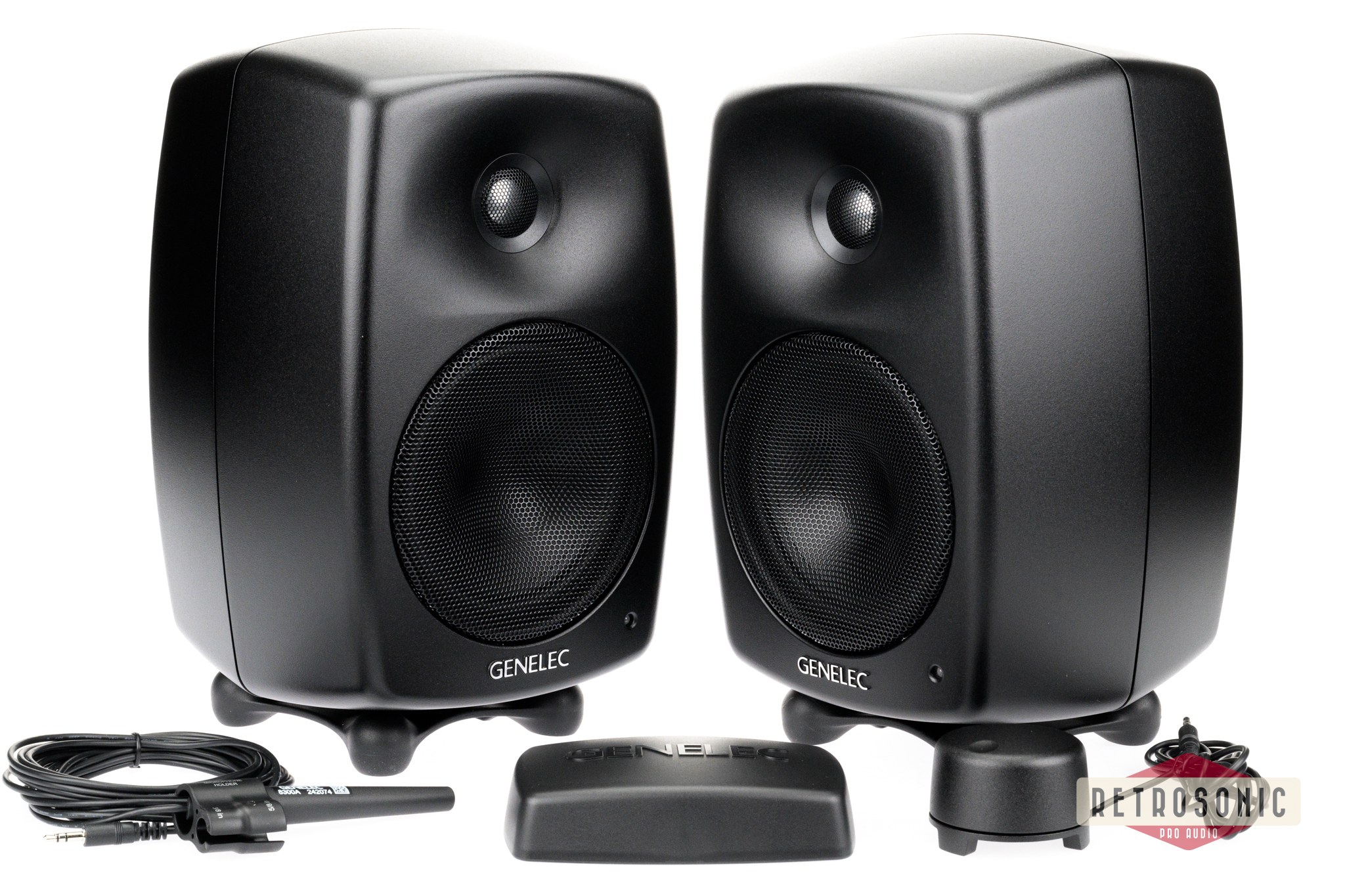 Genelec Stereo 8330AM bundle pack consisting of two 8330AM, GLM User kit and 9310BM volume control