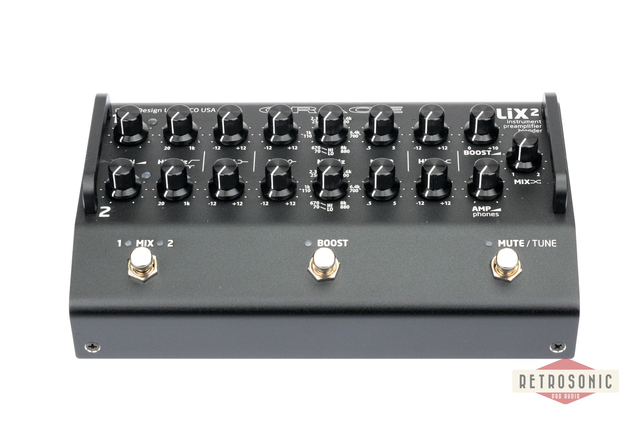 Grace Design FELiX2-BK 2-Channel Instrument & Mic Preamp / DI / EQ Black Finish