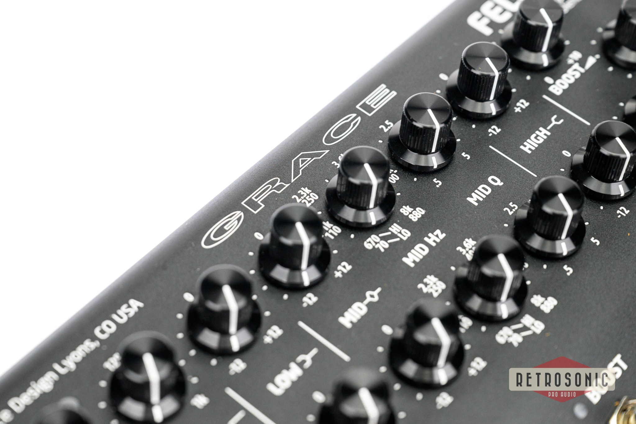 Grace Design FELiX2-BK 2-Channel Instrument & Mic Preamp / DI / EQ Black Finish