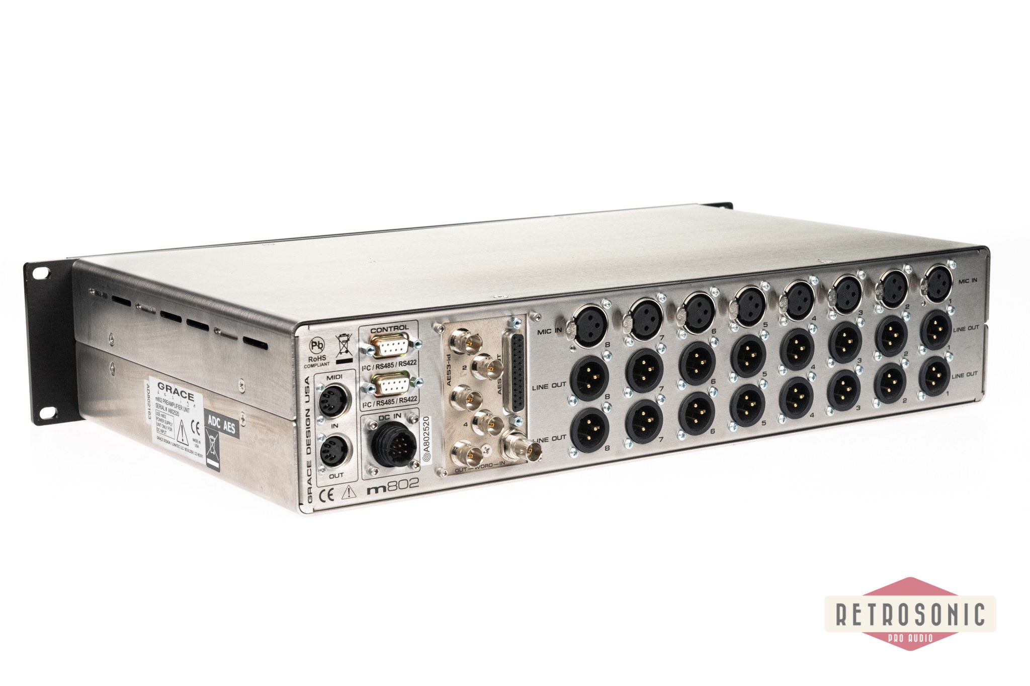 Grace Design m802 8-ch Mic Pre 8-ch AES Out Option #1