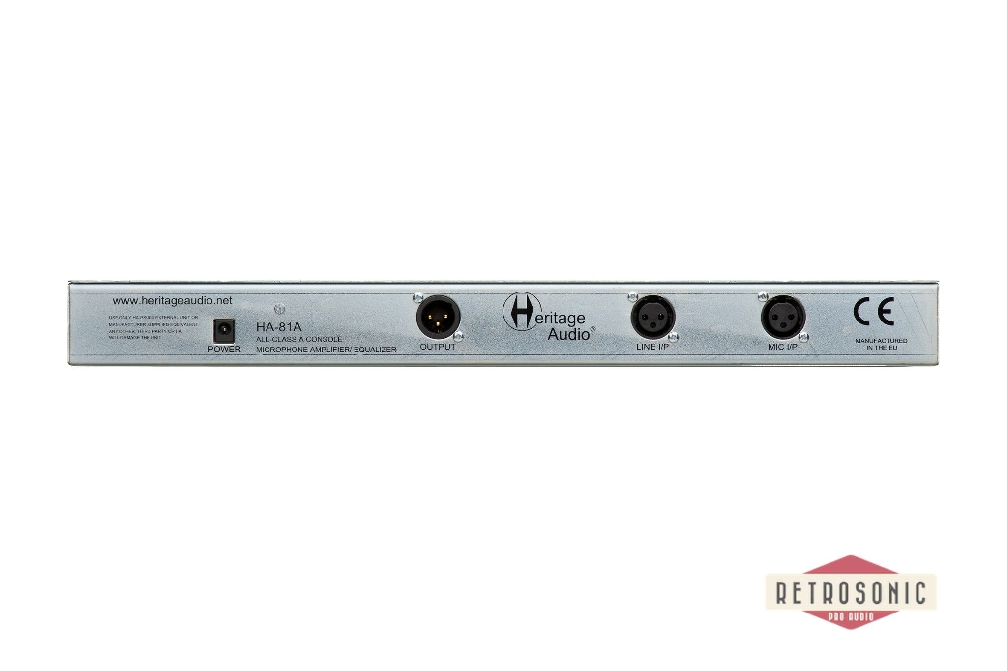 Heritage Audio 81A Elite 73 Preamp with 81 EQ