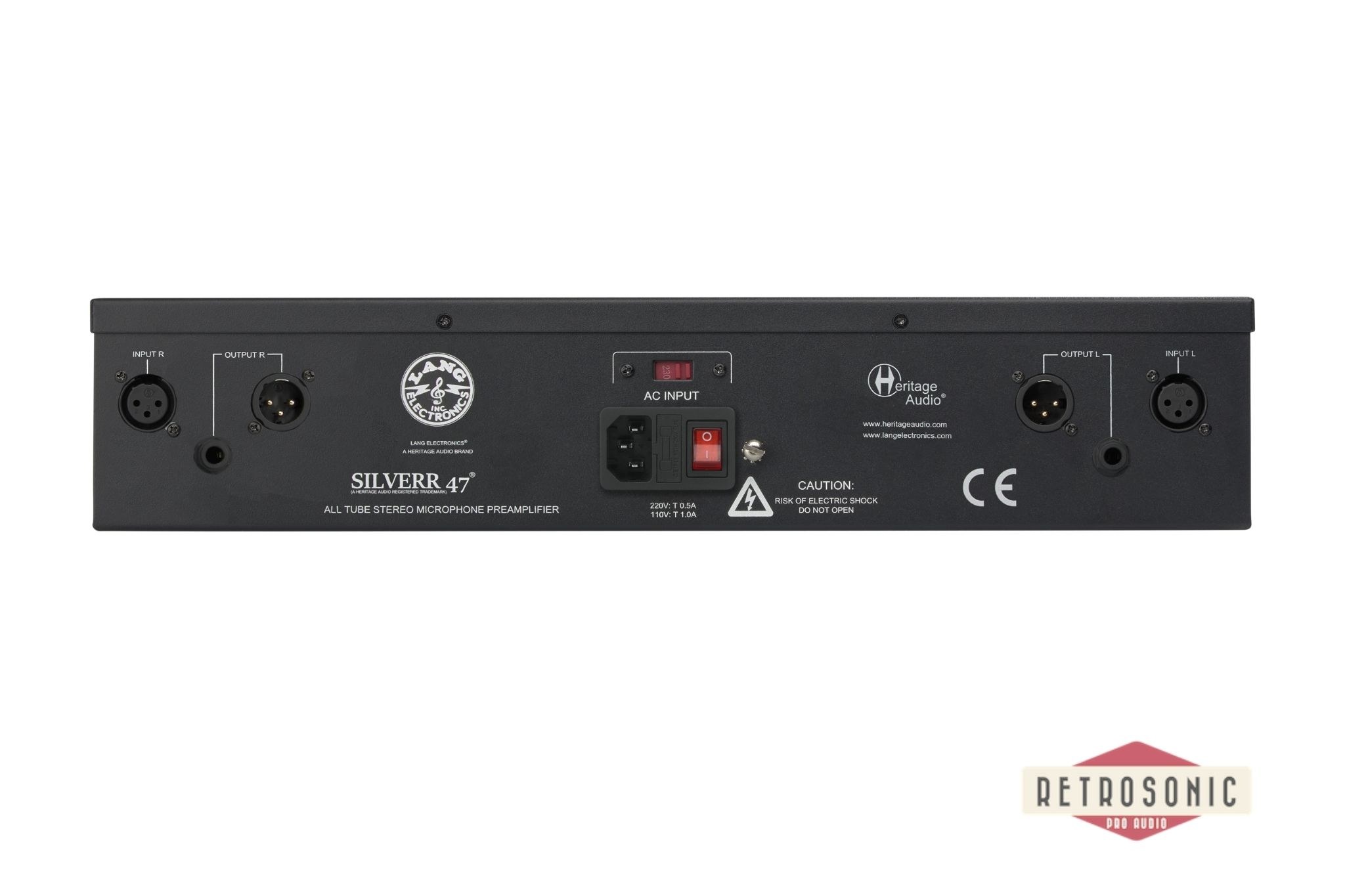 Heritage Audio Lang Silver 47 Tube Mic Preamp