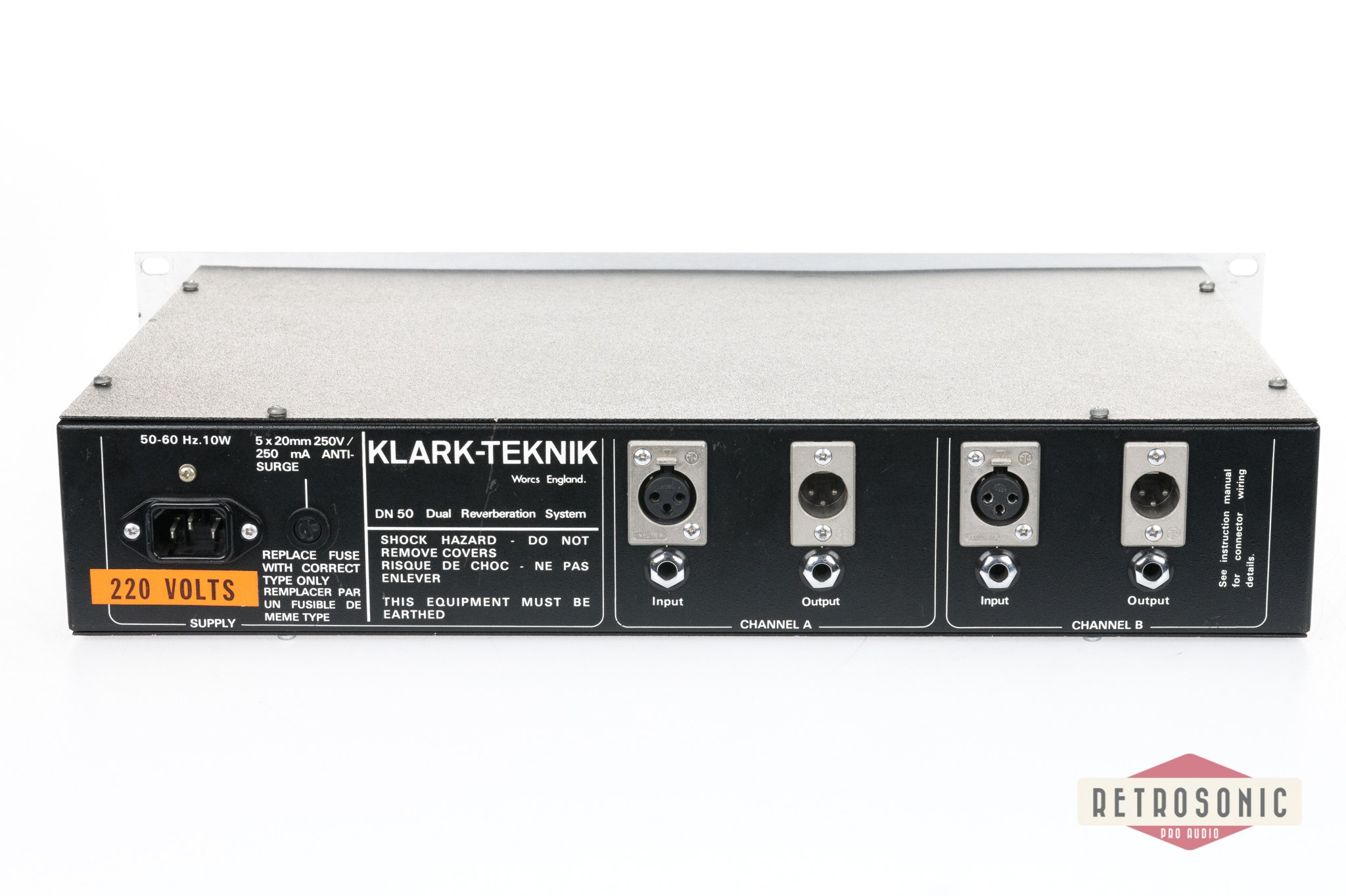 Klark-Teknik DN-50 Dual Reverberation System Spring Reverb