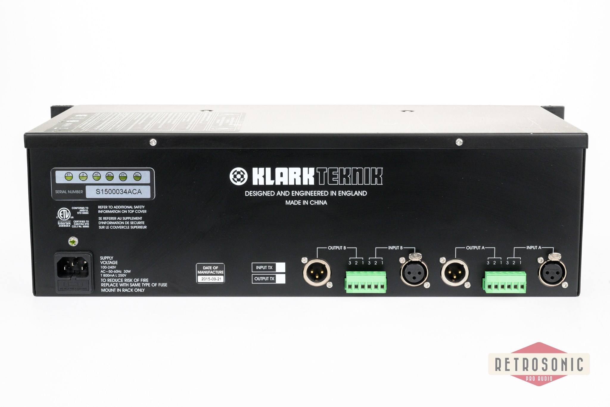 Klark Teknik DN370 Dual 30-Band Graphic Equalizer