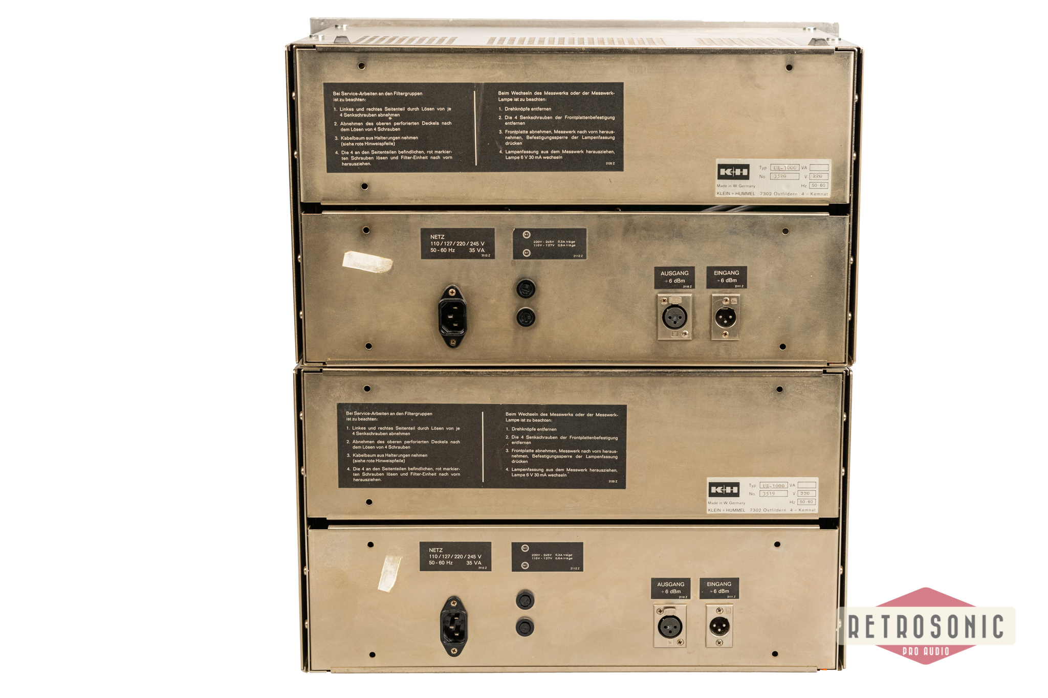 Klein & Hummel UE-1000 Discrete Program Equalizer Mastering Pair