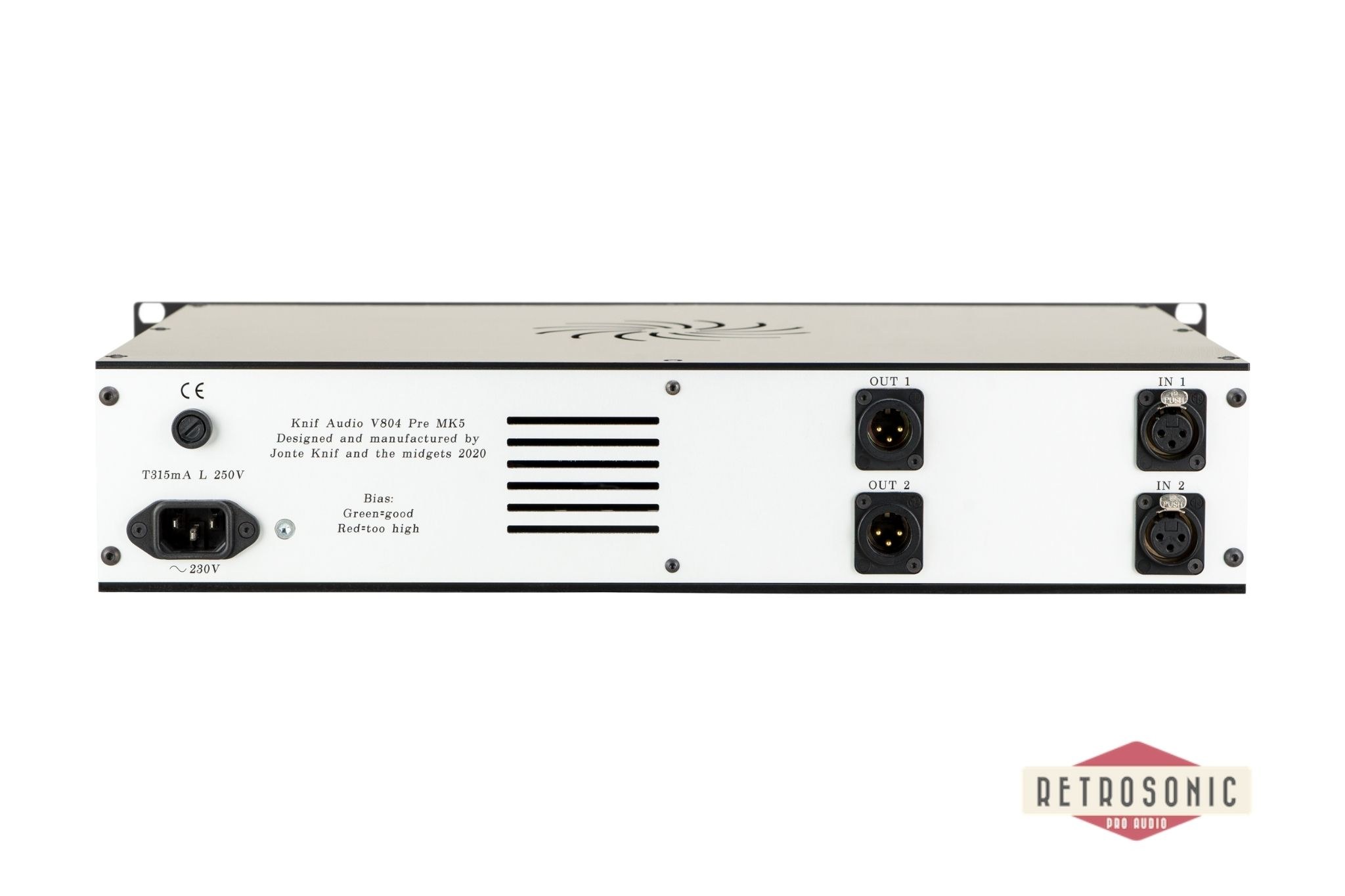 Knif Audio V804 Pre 4-Channel Microphone Preamplifier w. DI Inputs