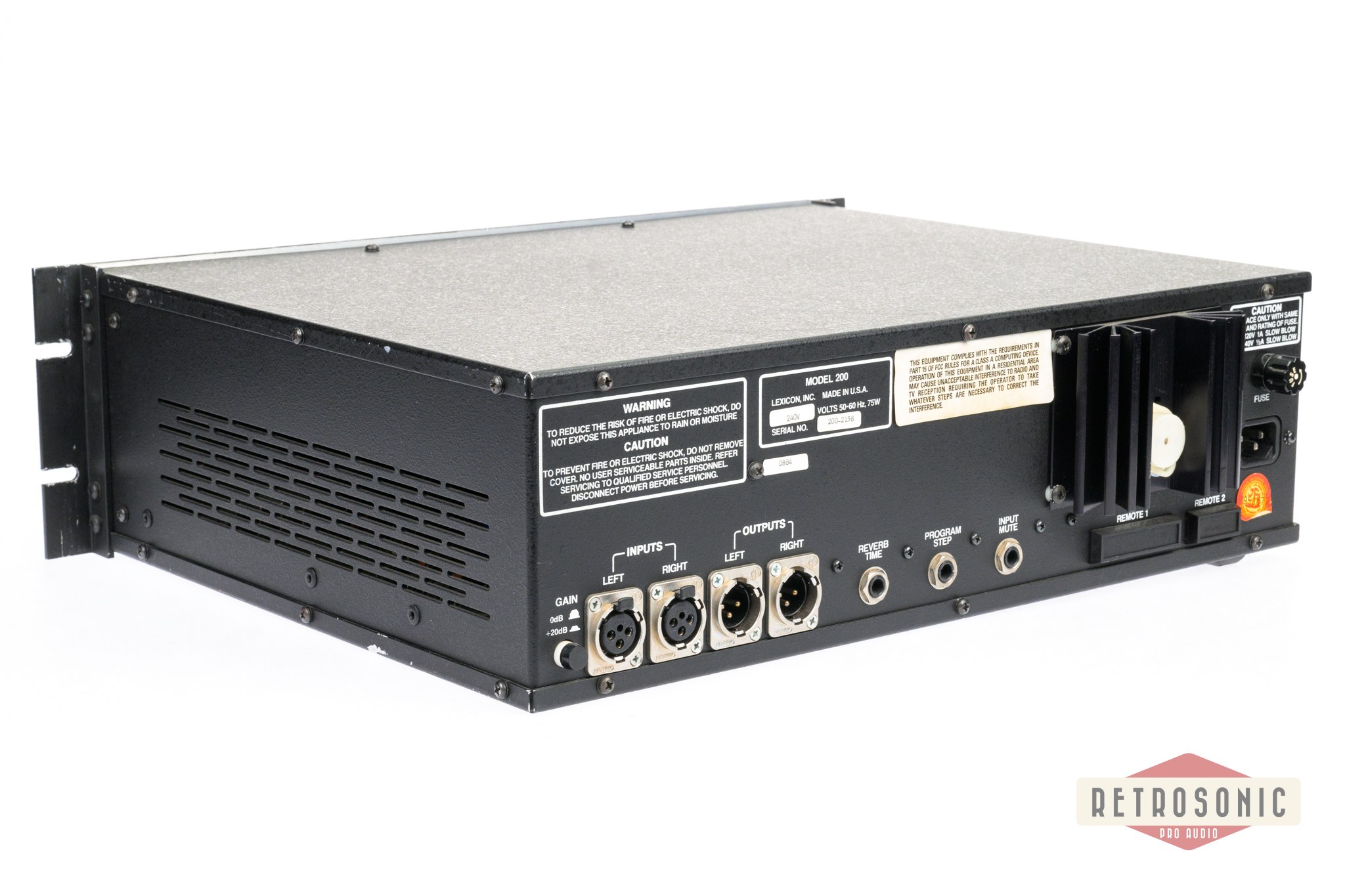 Lexicon Model 200 Digital Reverberator #200-2158