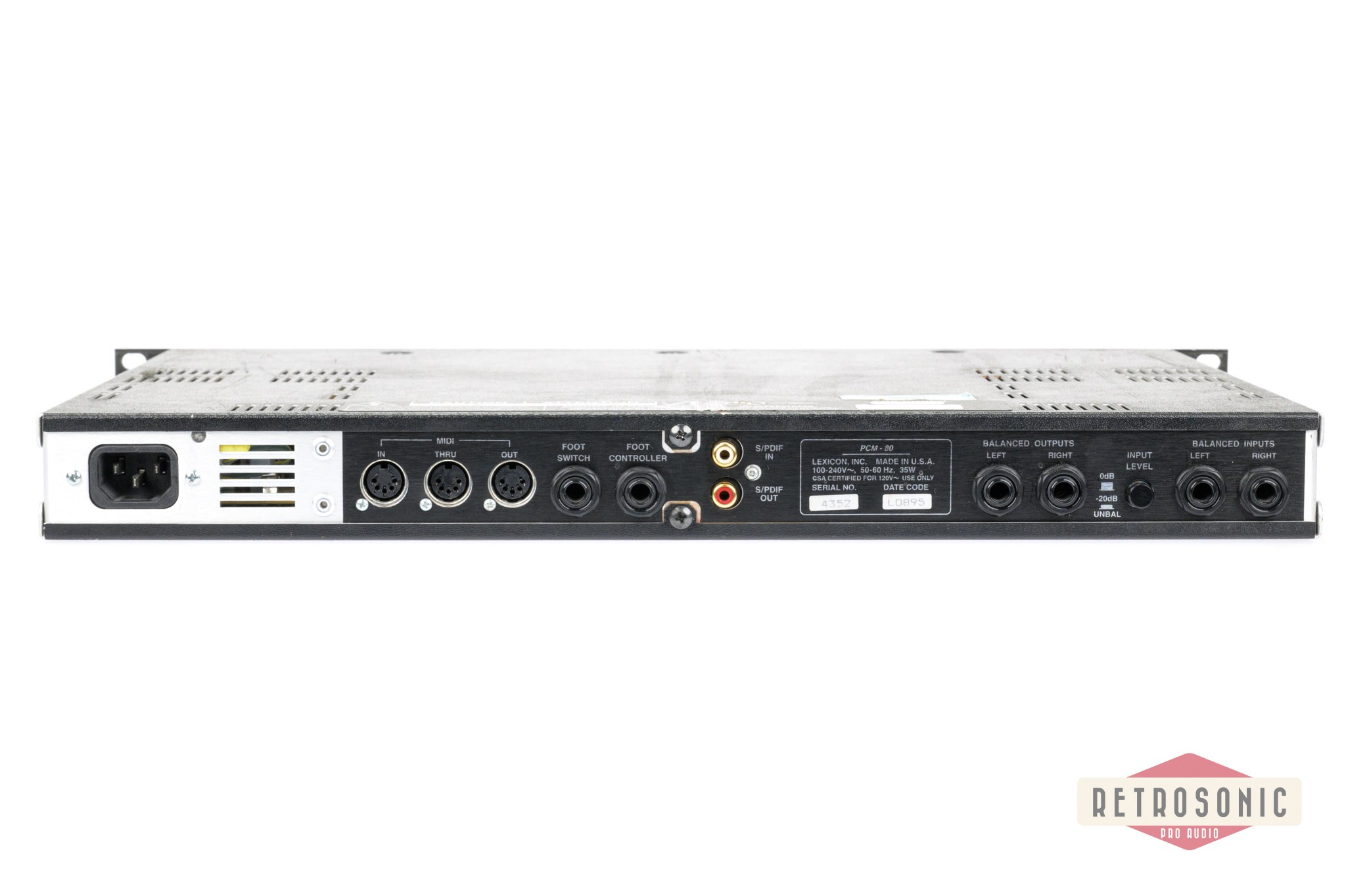 Lexicon PCM 80 Digital Effects Processor V 1.10