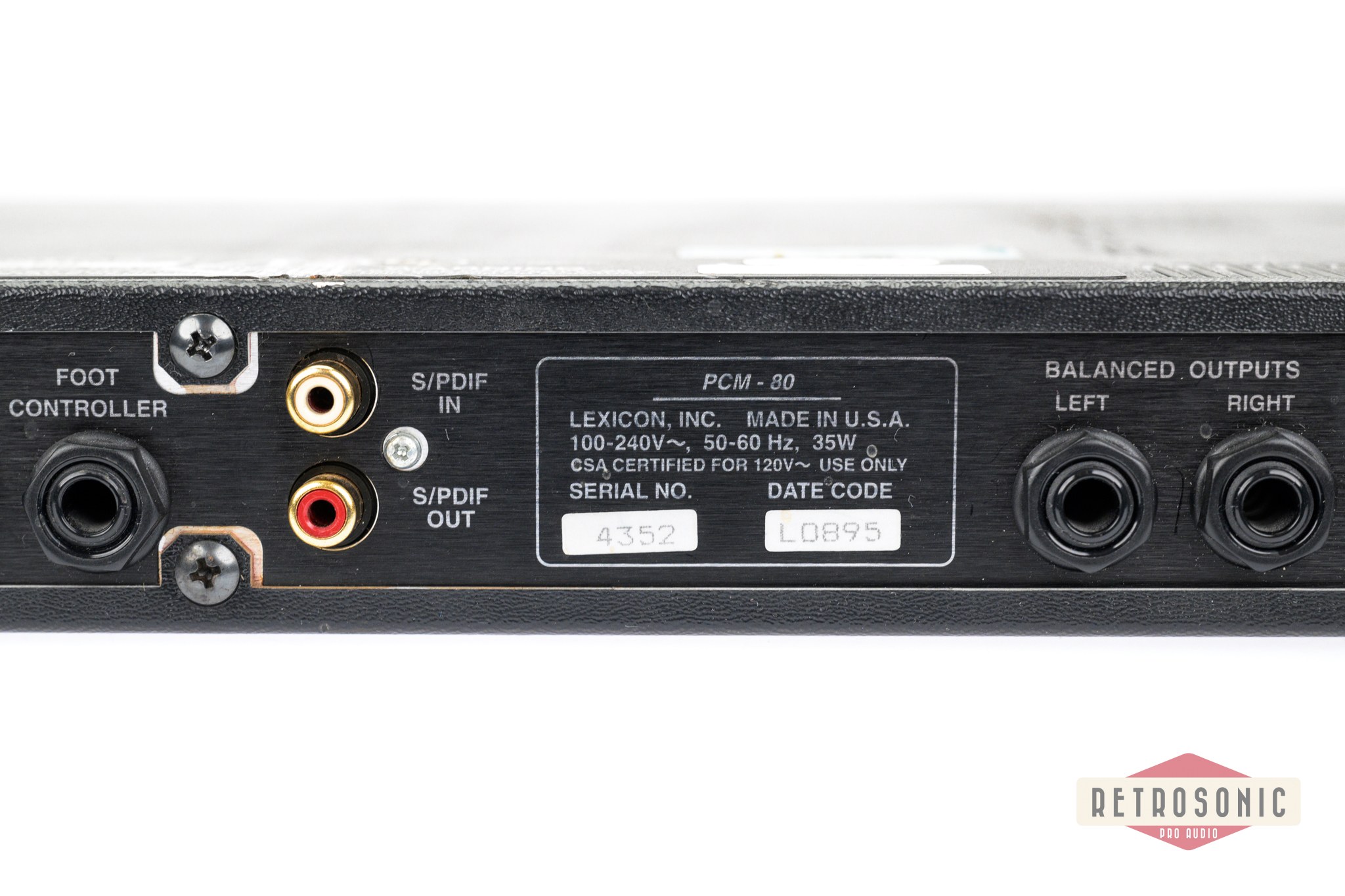 Lexicon PCM 80 Digital Effects Processor V 1.10