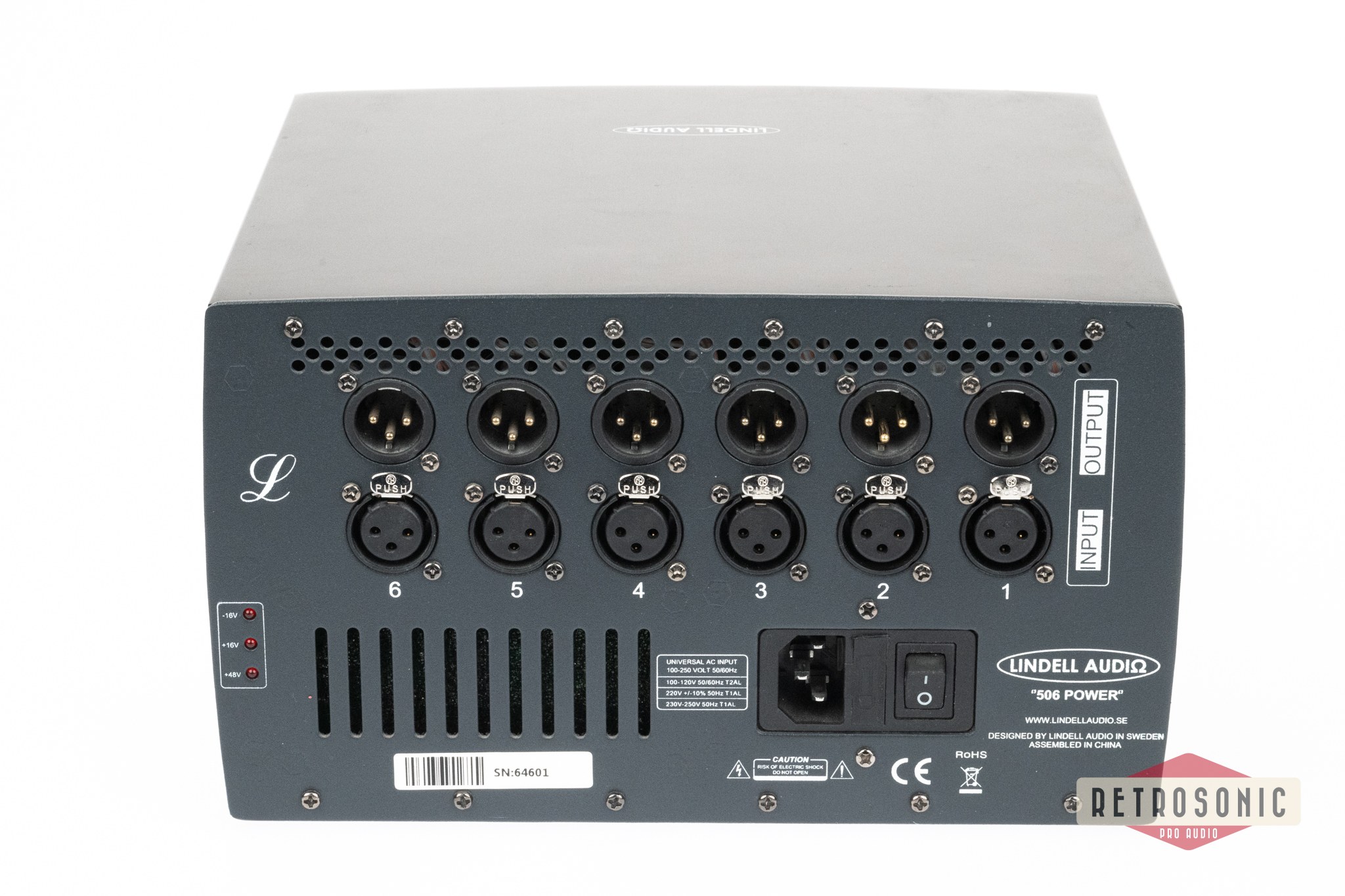 Lindell Audio 506 Power MkI 6-Slot 500-Series Chassis Lunchbox