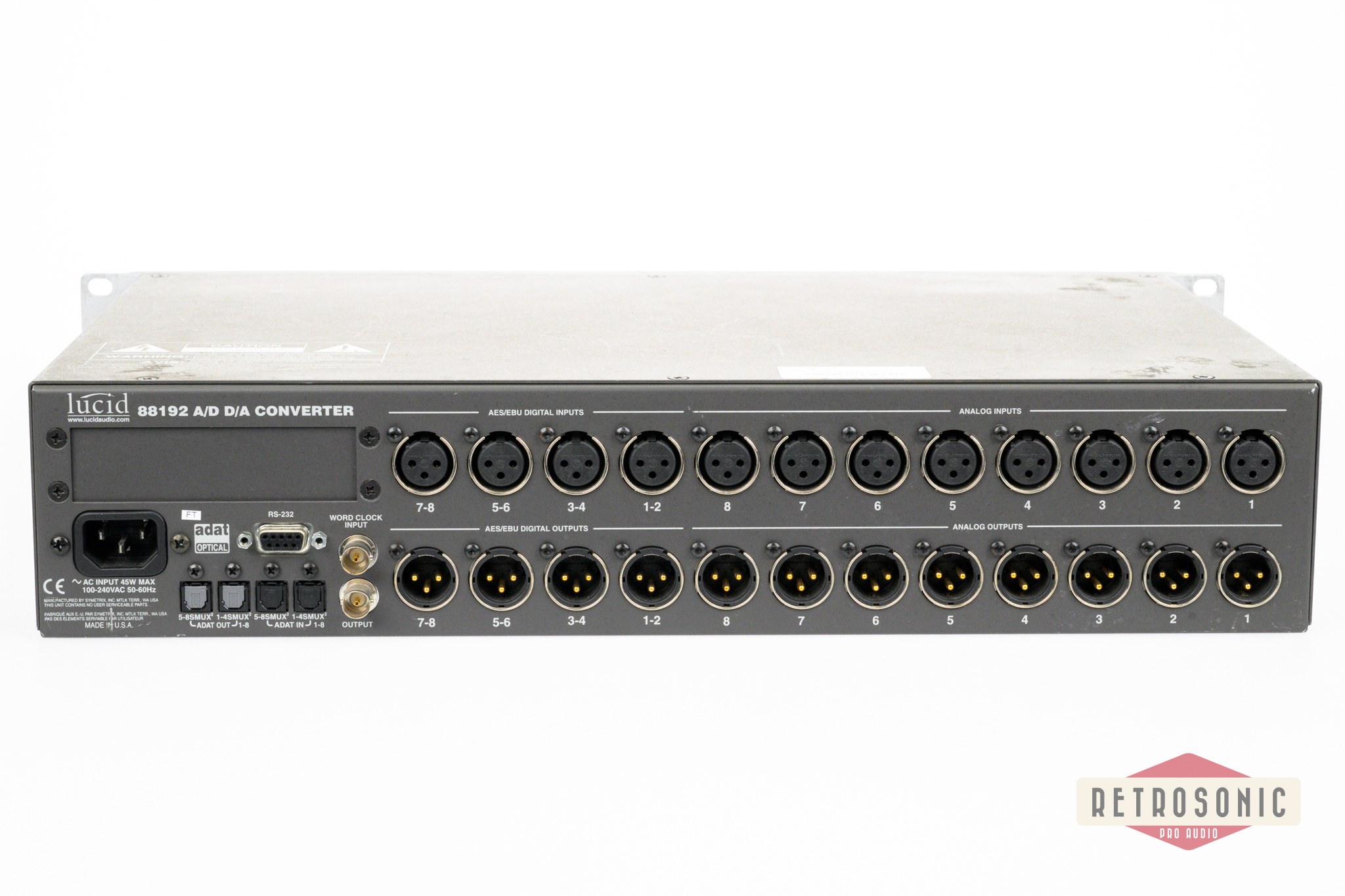 Lucid 88192 A/D D/A Converter. 4 channels working only!