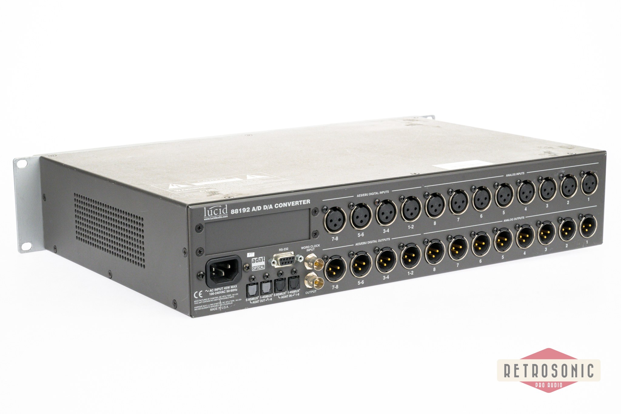 Lucid 88192 A/D D/A Converter. 4 channels working only!