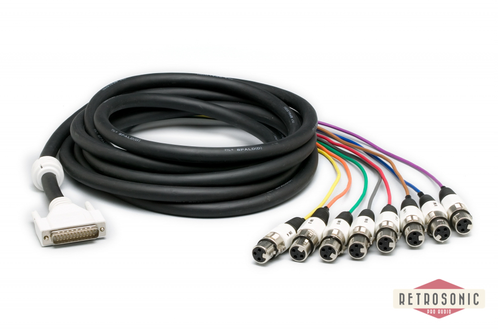 Lynx CBL-AIN85 Analog input cable. D25-8xXLR-F 5m