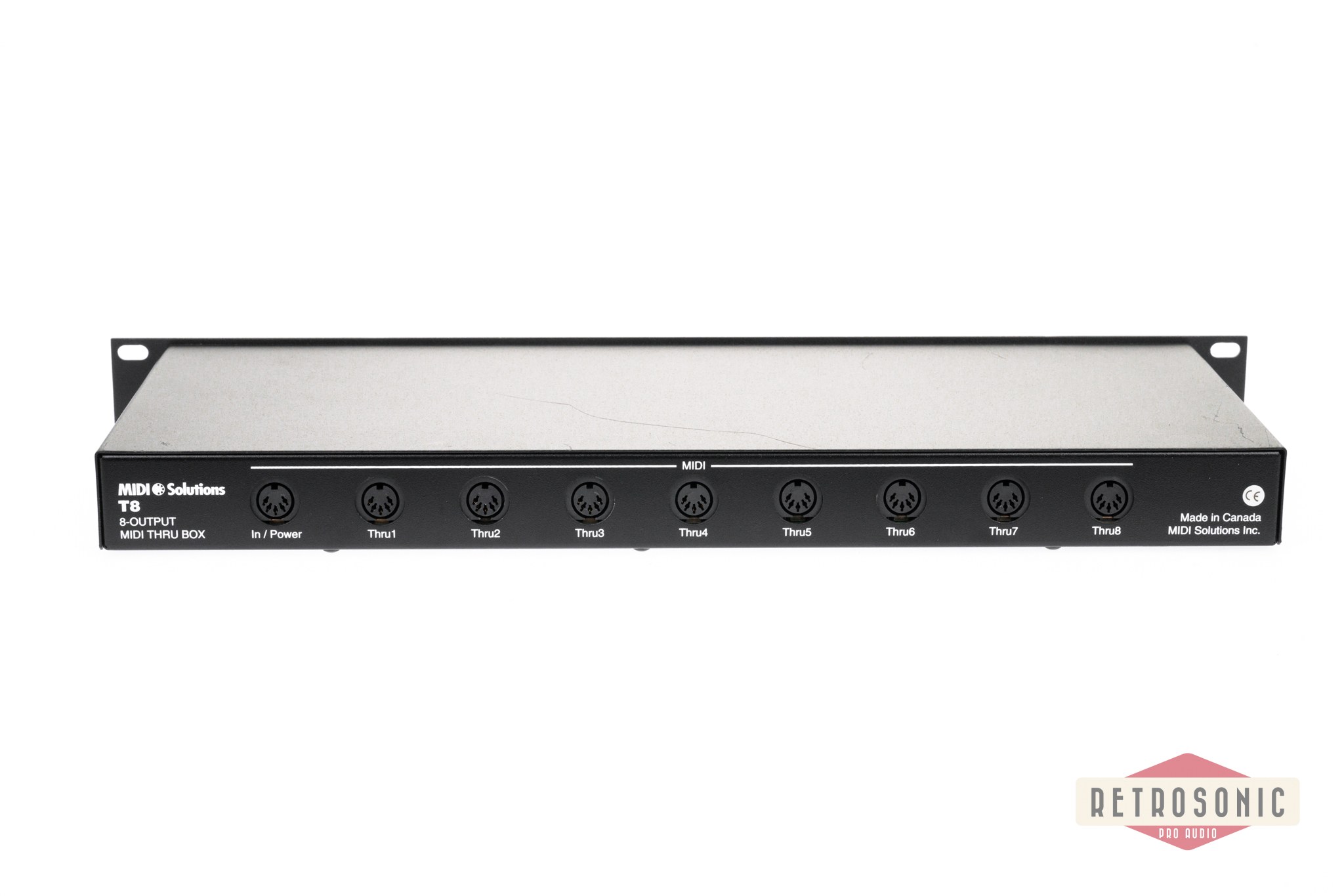 MIDI Solutions MultiVoltage T8 8-Output MIDI thru box