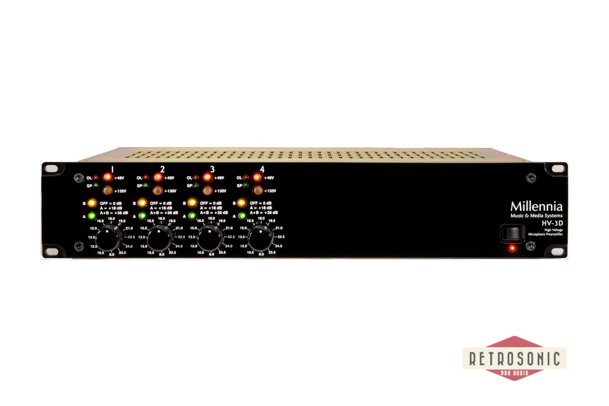 Millenia HV-3D/4 Four Channel Microphone Preamplifier