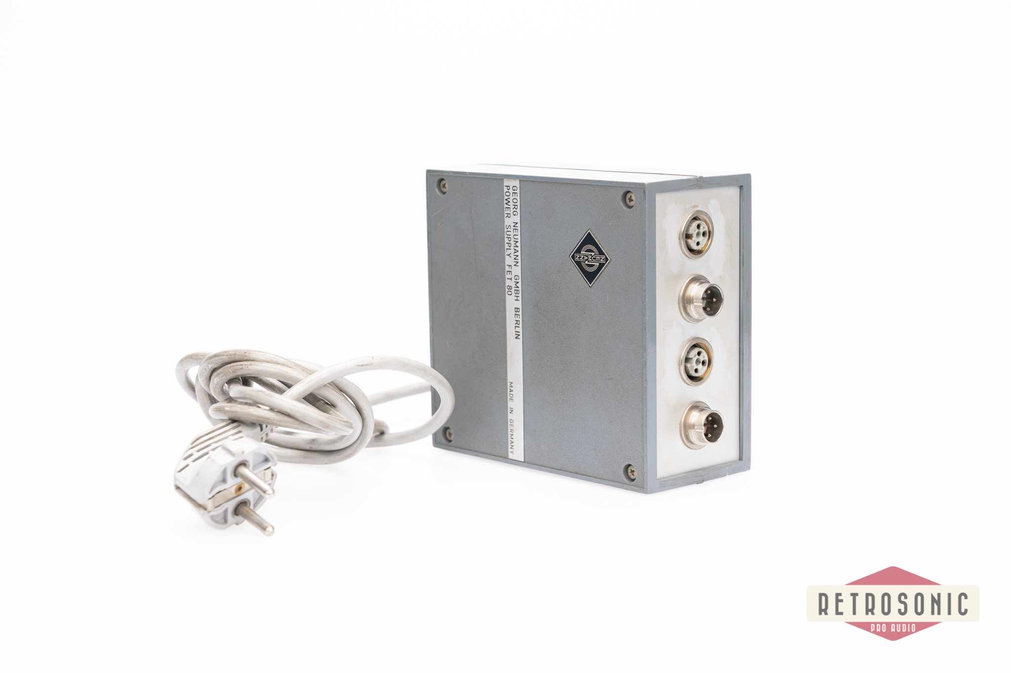 Neumann N452/FET 80. 2-ch 48V Phantom PSU, DIN-conn.