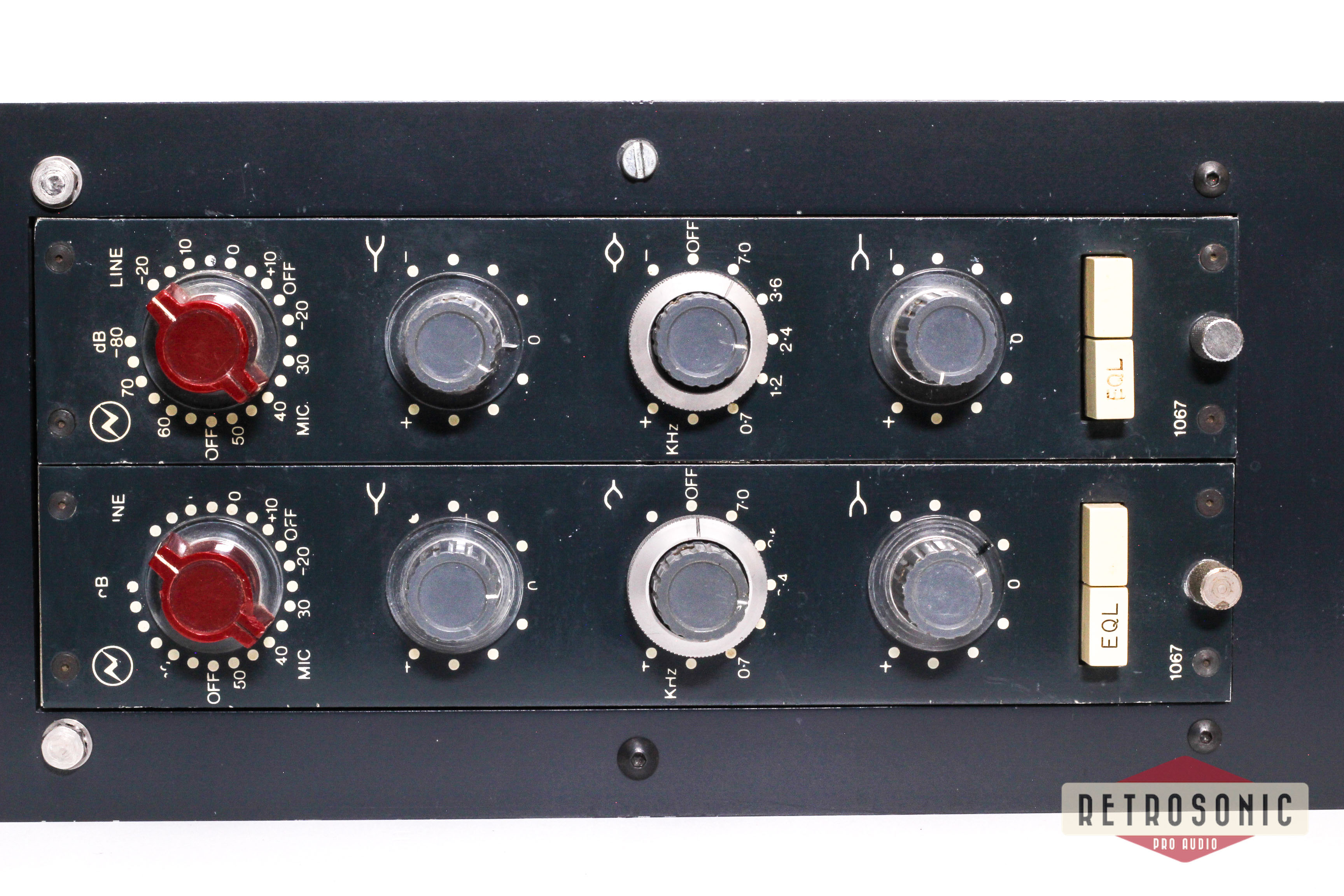 Neve 1067 Vintage Mic Pre / EQ Racked Pair