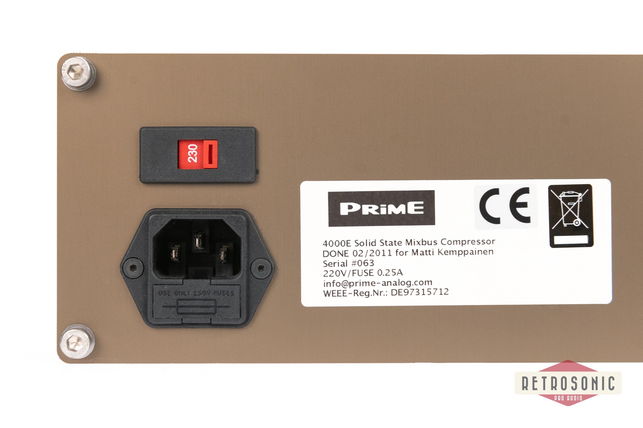 Prime 4000E Solid State mixbus compressor (SSL Clone)