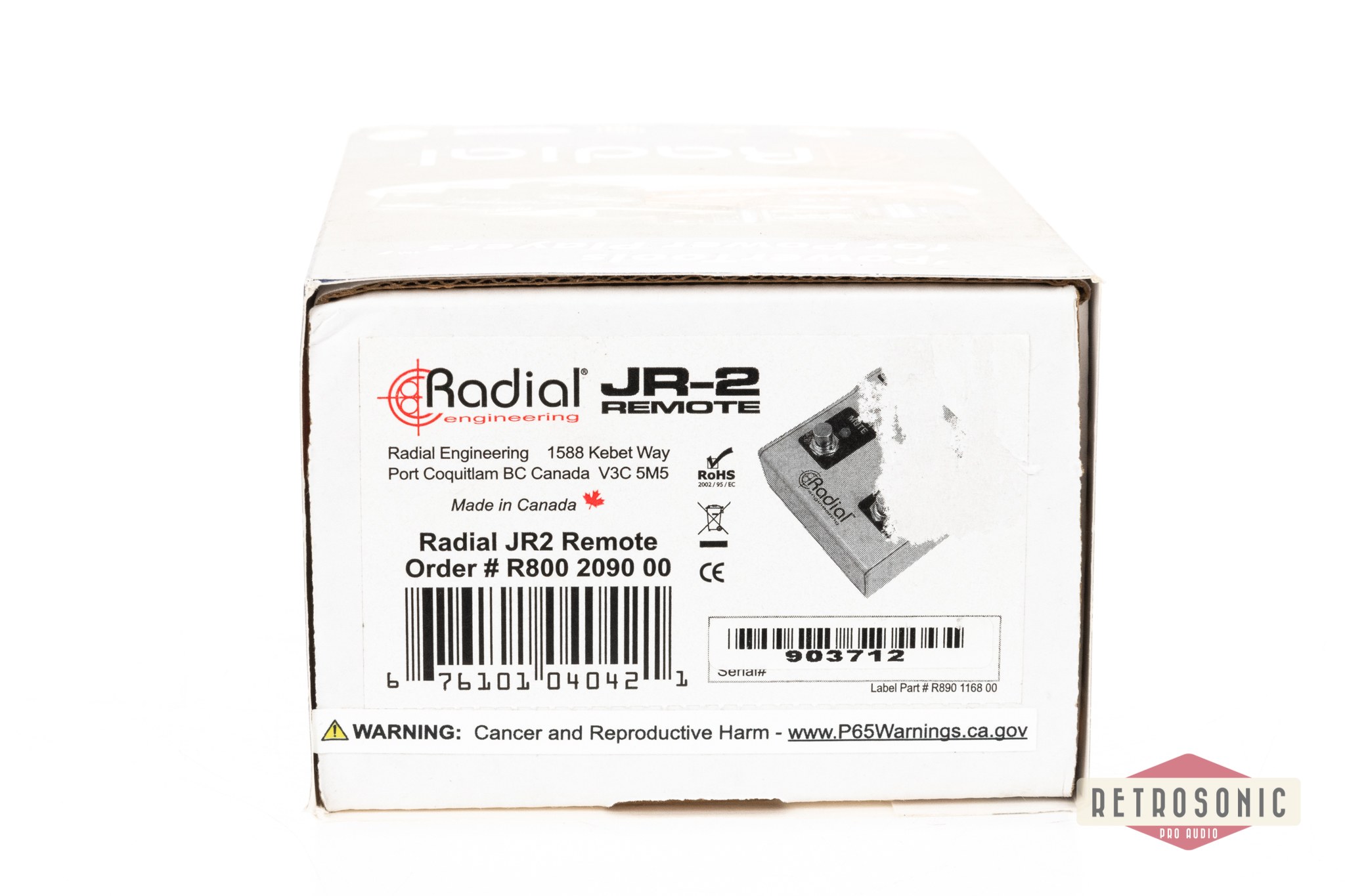 Radial JR-2 Remote R800209000