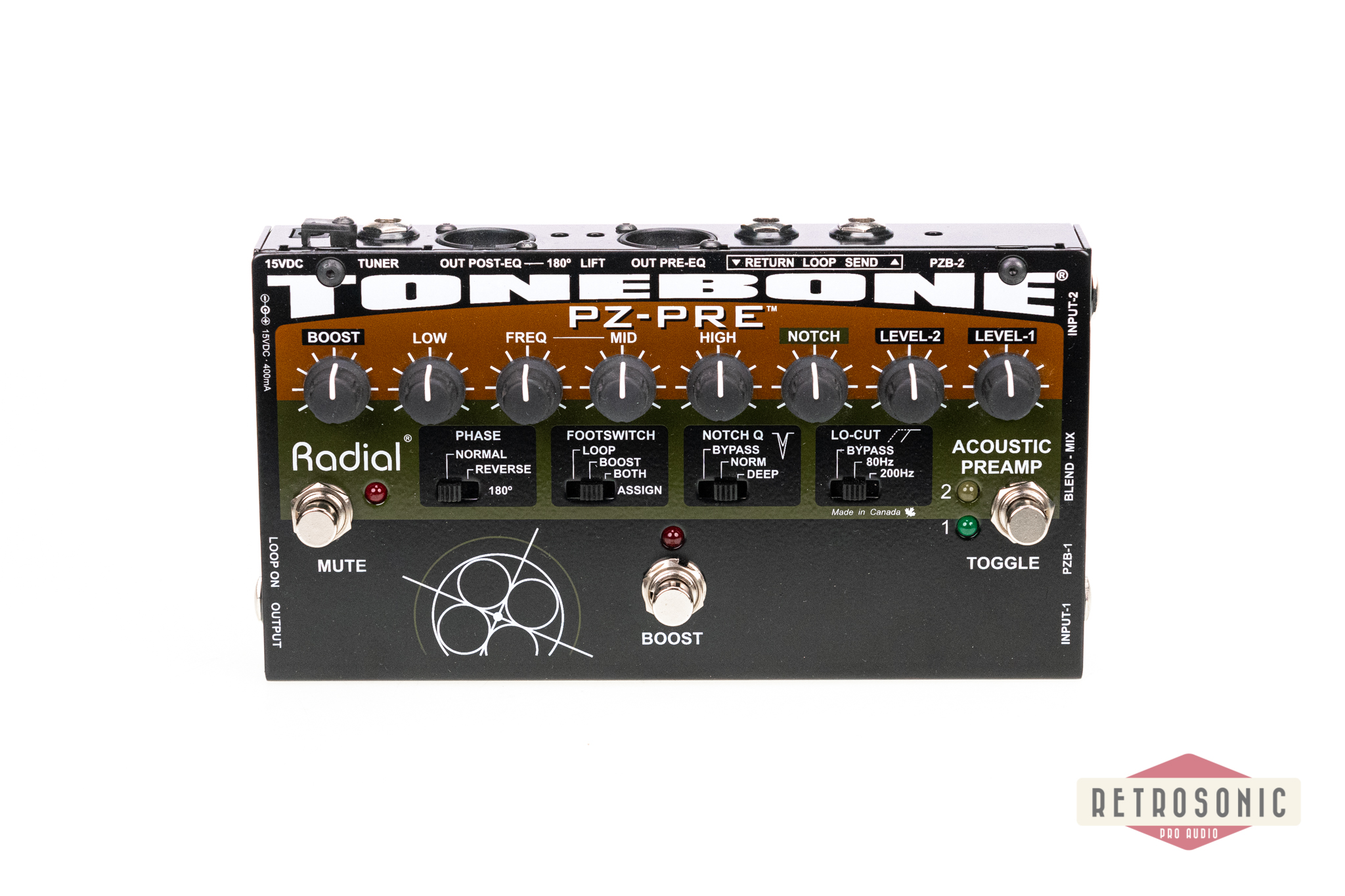 Radial PZ-PRE 2 ch Acoustic instrument preamp