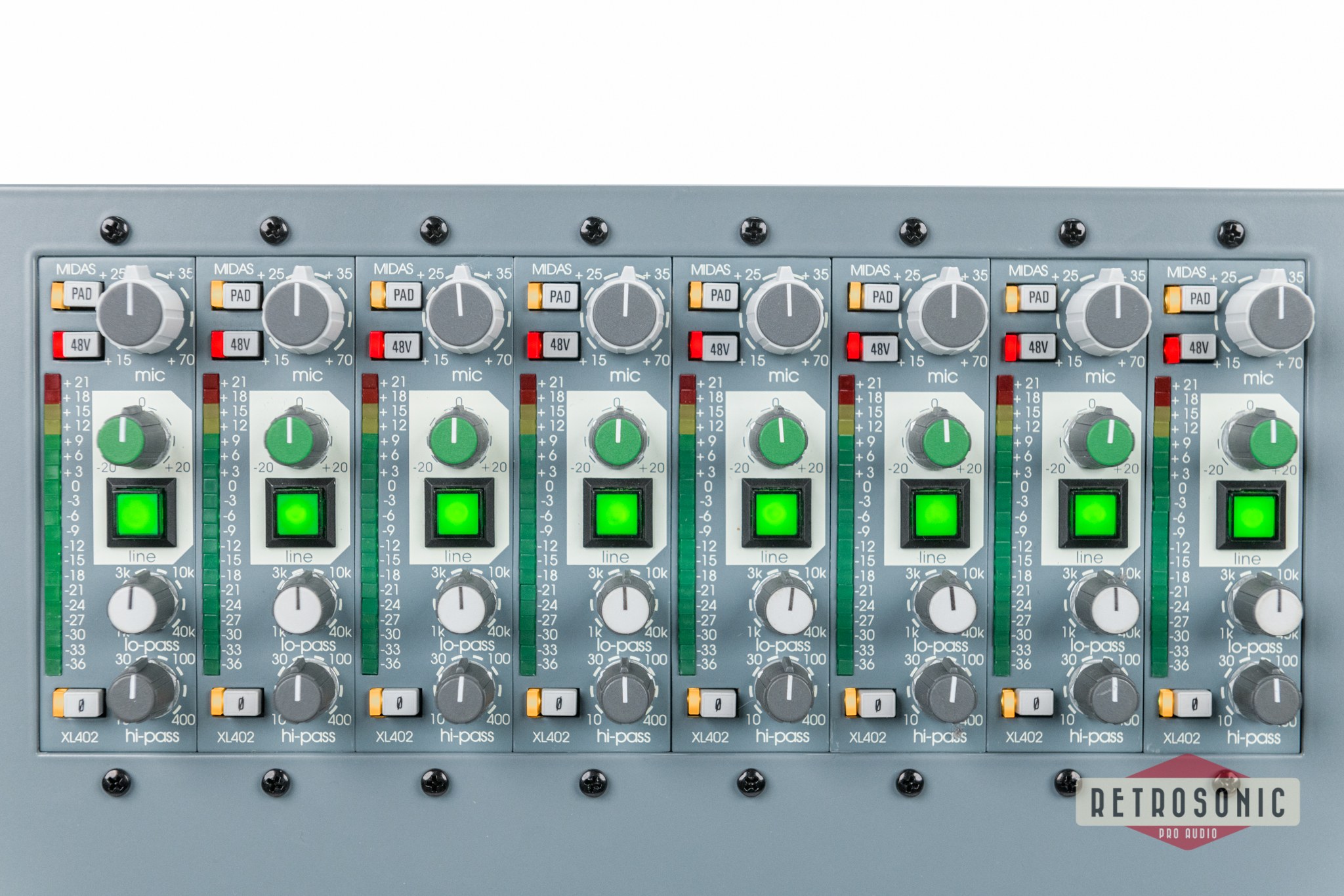 Retrosonic Pro Audio R8XL401 Original Midas XL4 8-ch Mic Pre EQ