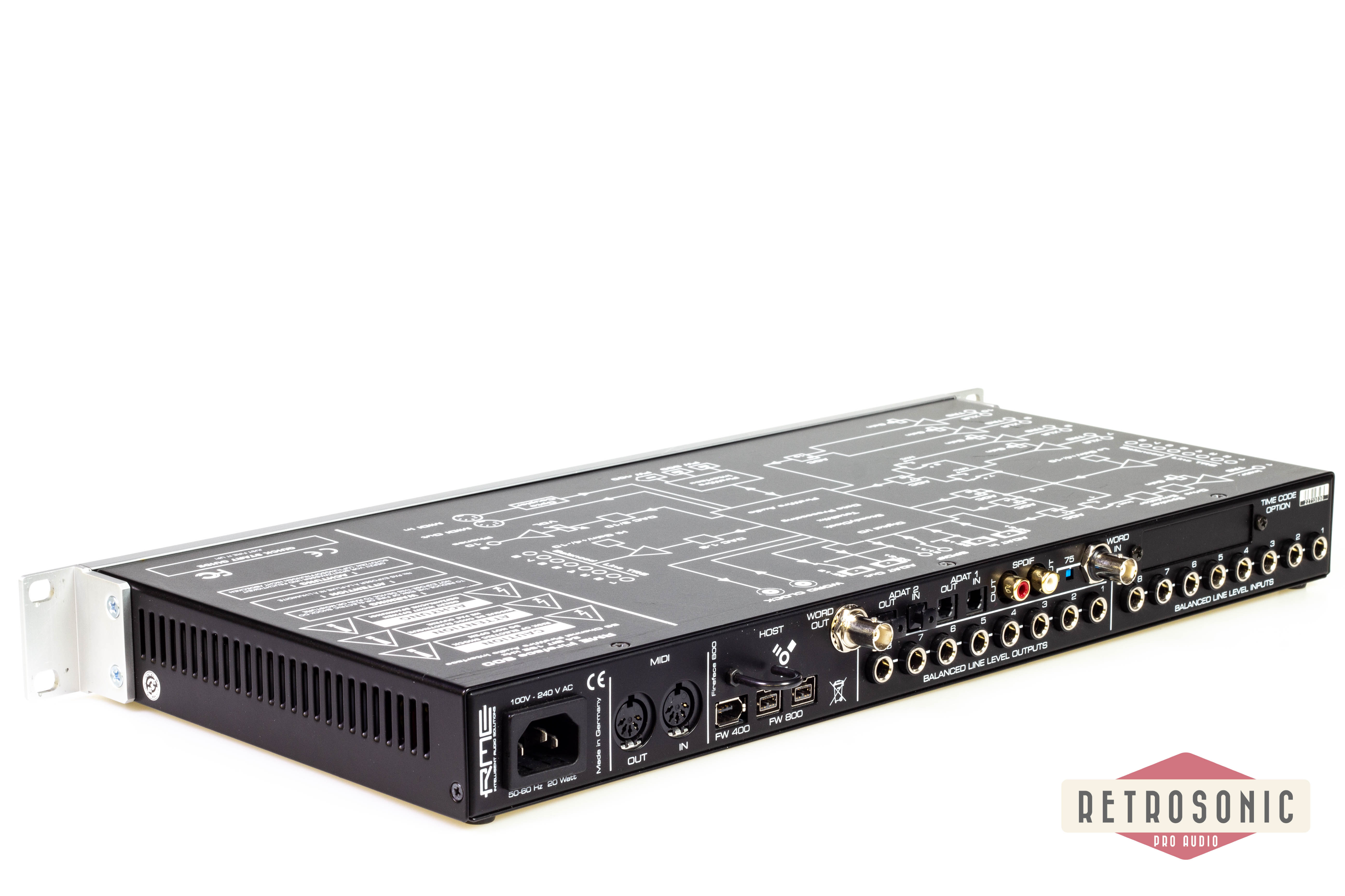 RME Fireface 800 FireWire audio interface